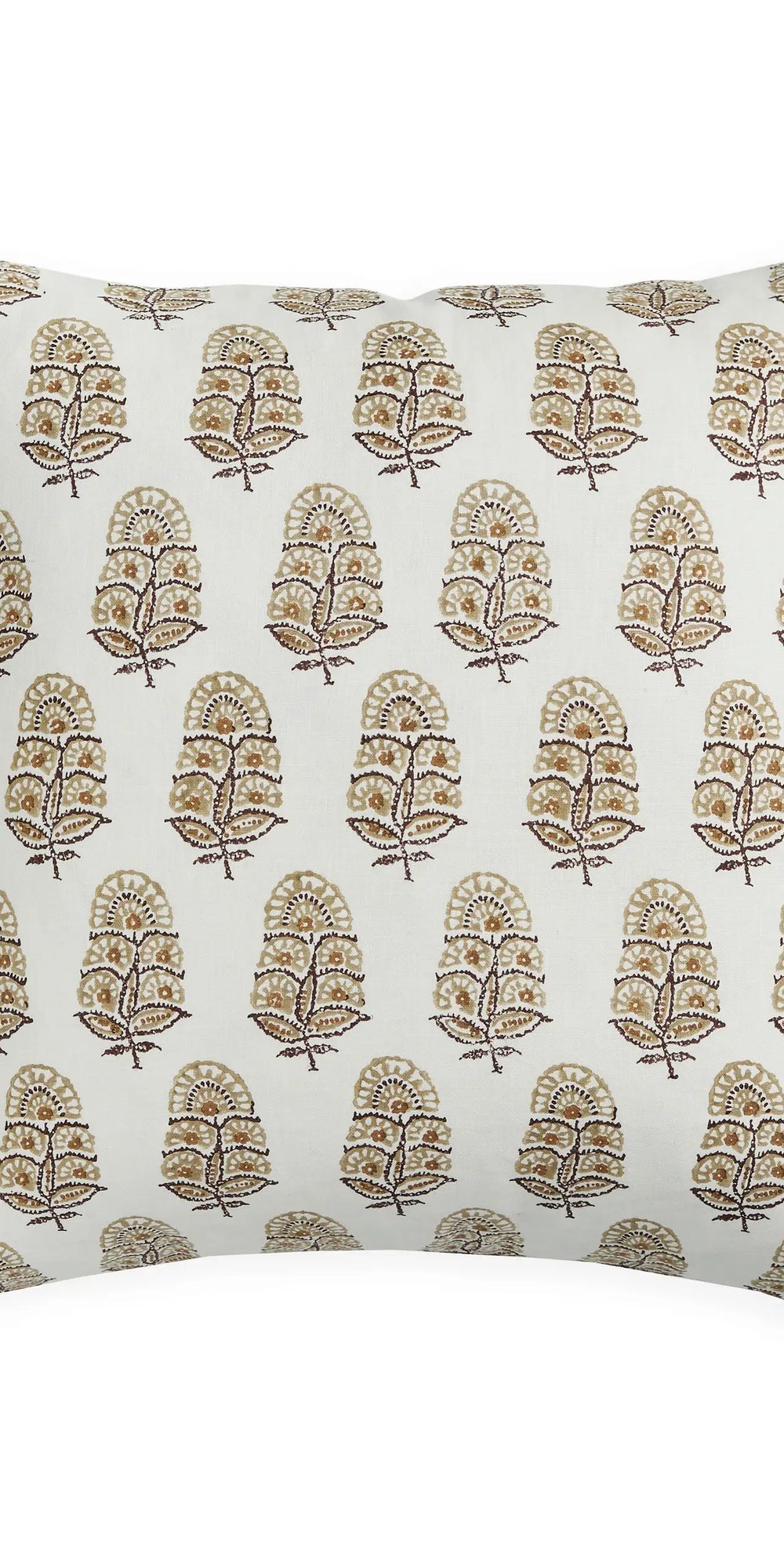 Zardosi Toffee linen cushion 50x50cm