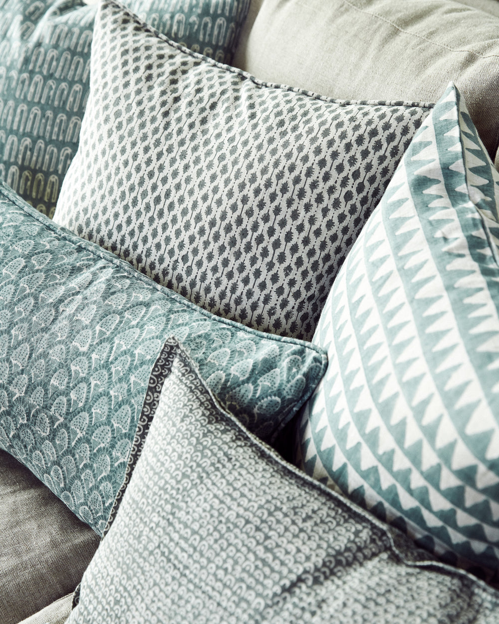 Scopello Celadon Pillowcase in - Cushions - Walter G Australia