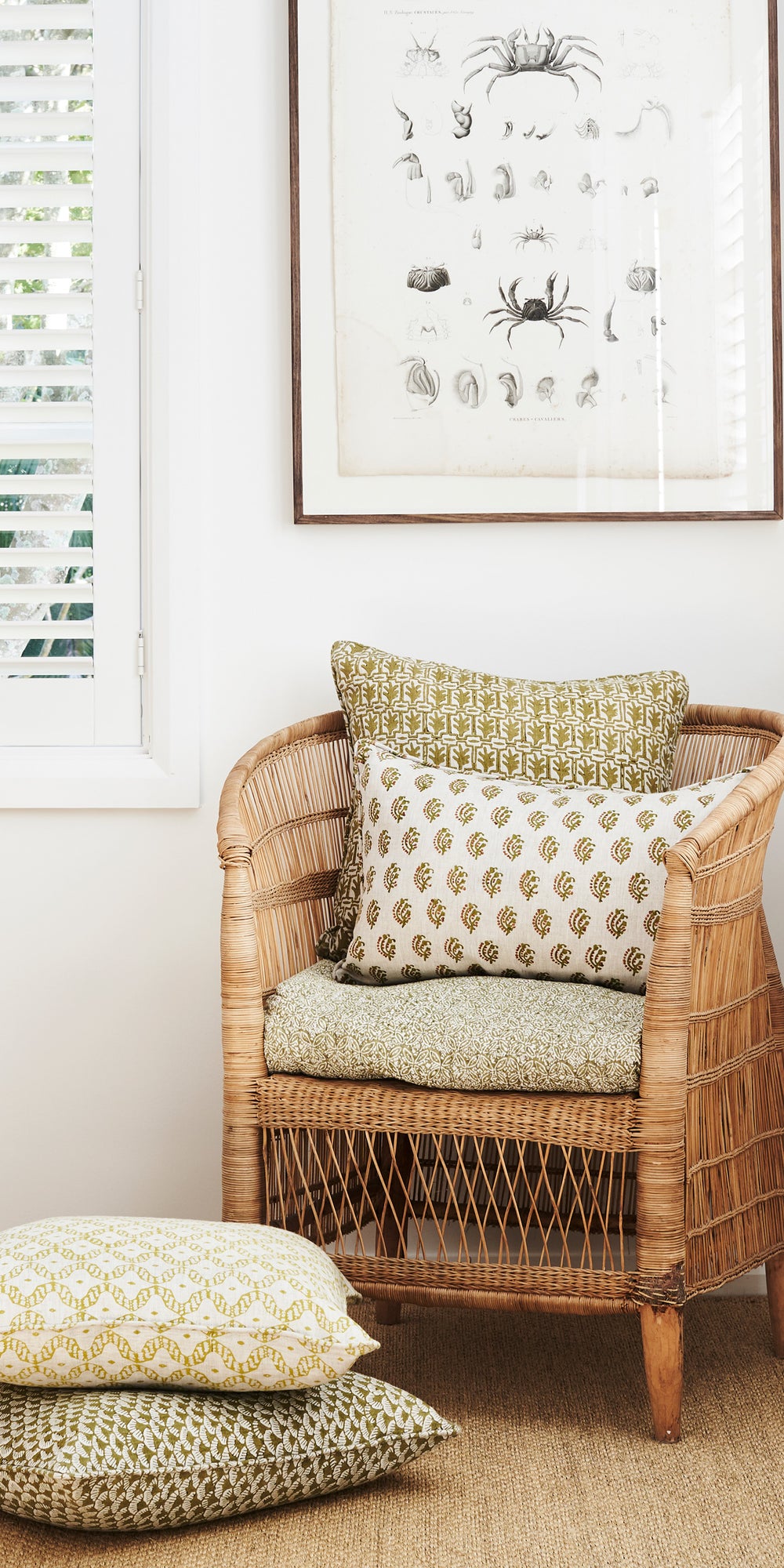 Chameli Olive Pillowcase in - Cushions - Walter G Australia