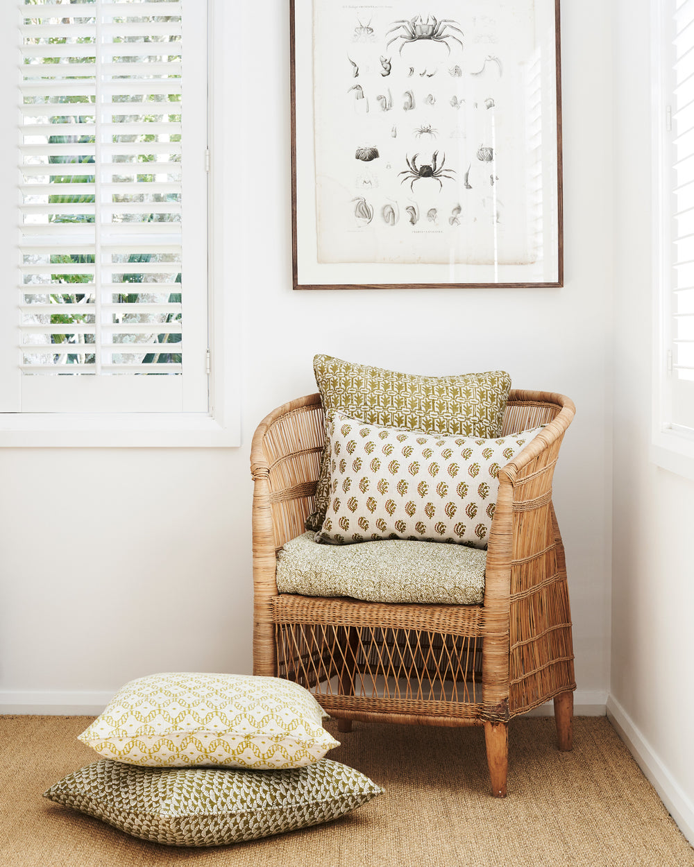 Chameli Olive Pillowcase