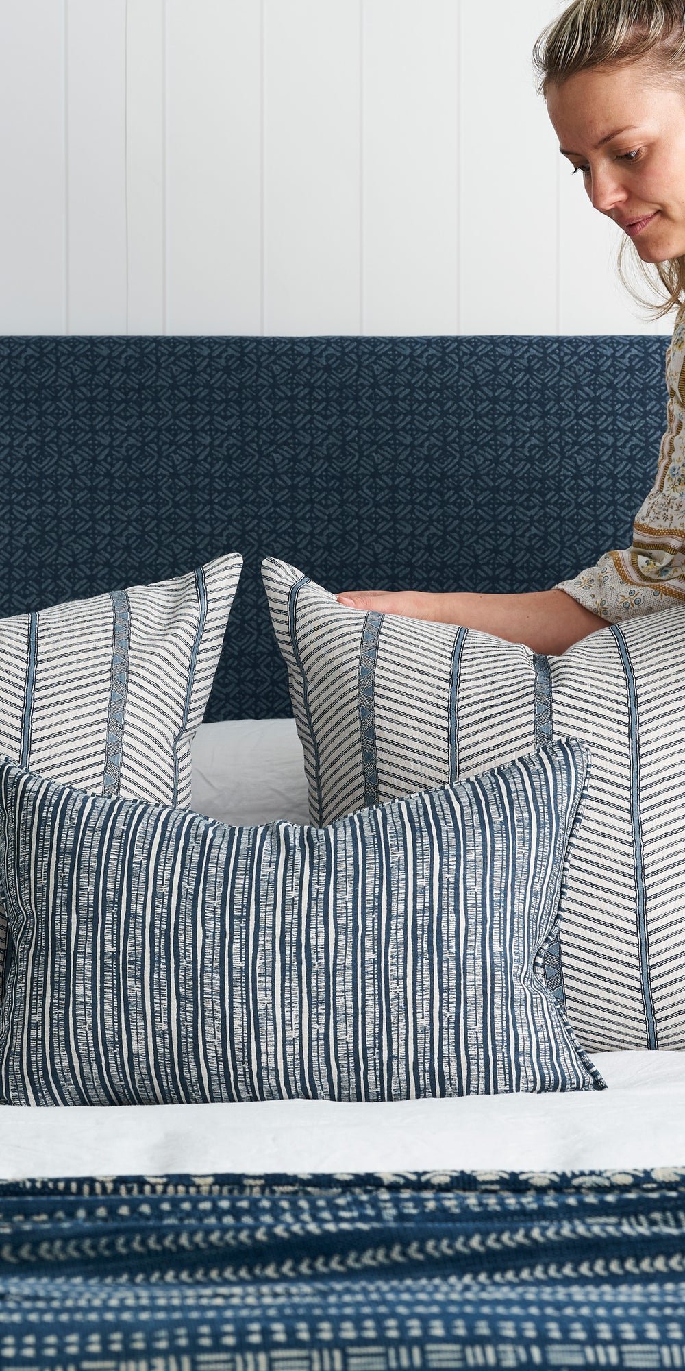 Zanzibar Azure Pillowcase in - Cushions - Walter G Australia