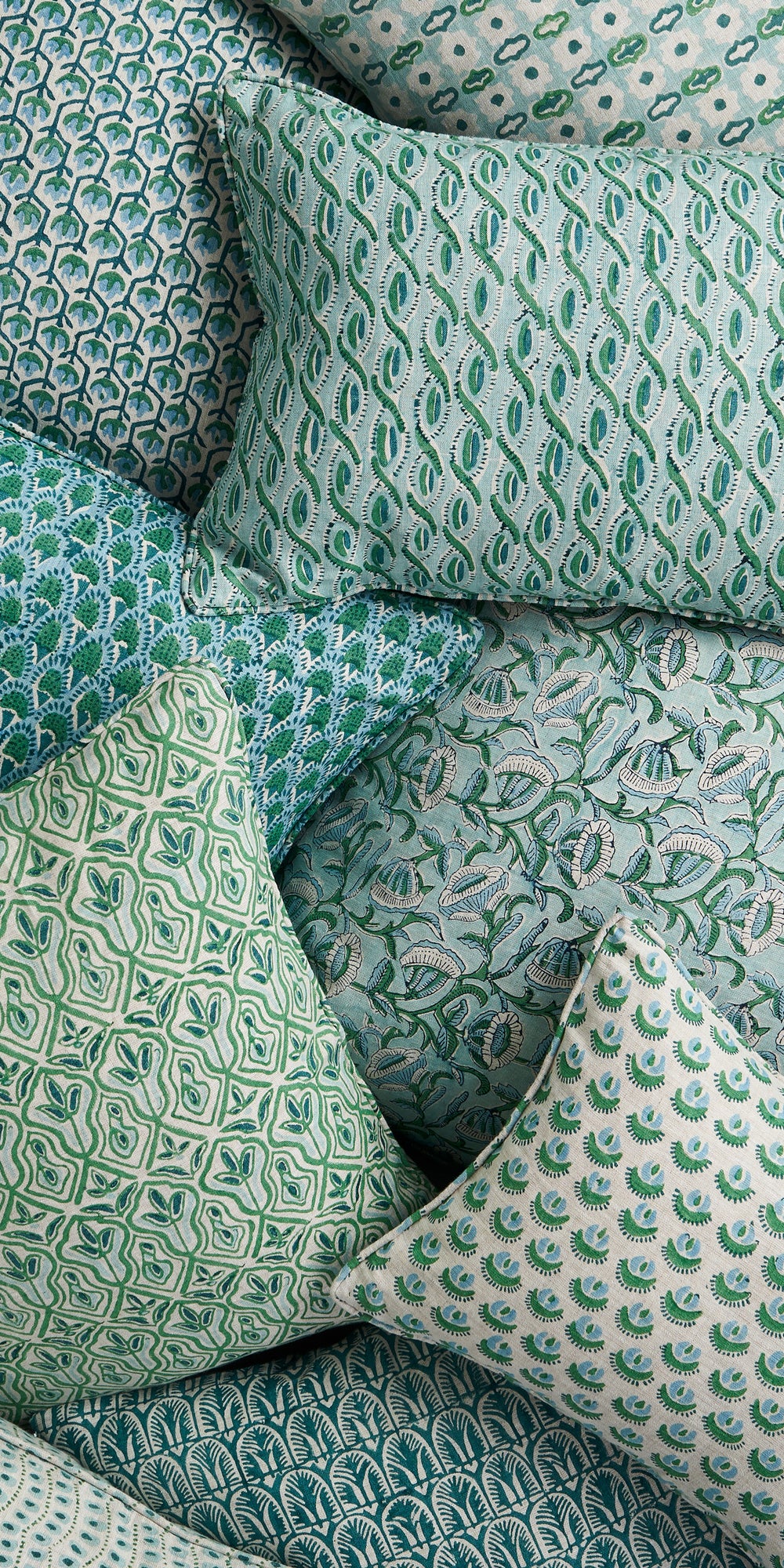 Marbella Emerald Pillowcase in - Cushions - Walter G Australia