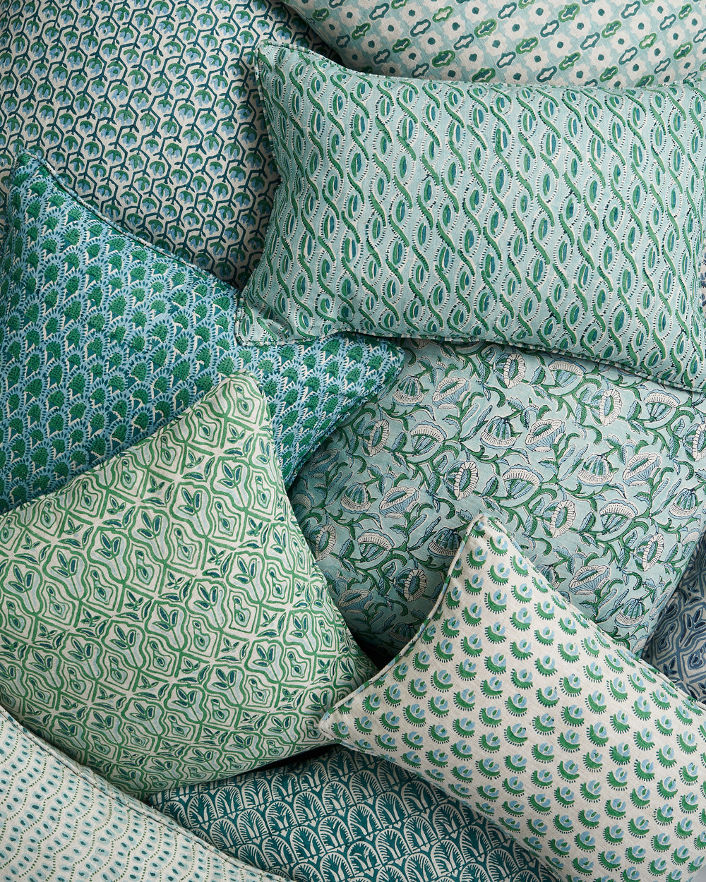 Marbella Emerald Pillowcase in - Cushions - Walter G Australia