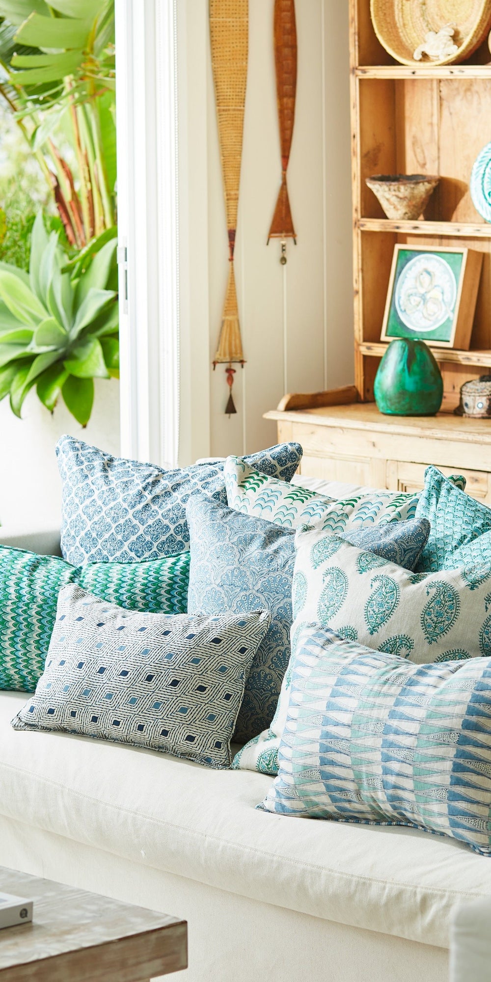St Tropez Azure Pillowcase in - Cushions - Walter G Australia