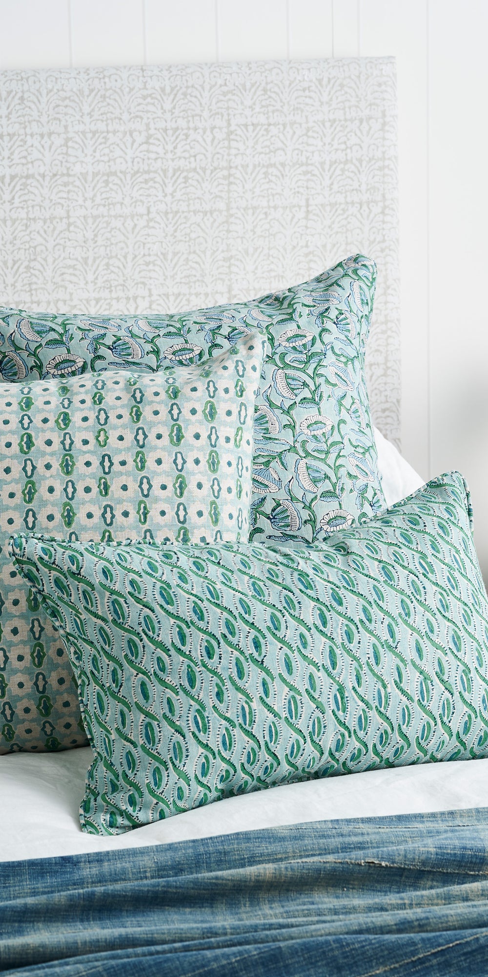Marbella Emerald Pillowcase in - Cushions - Walter G Australia