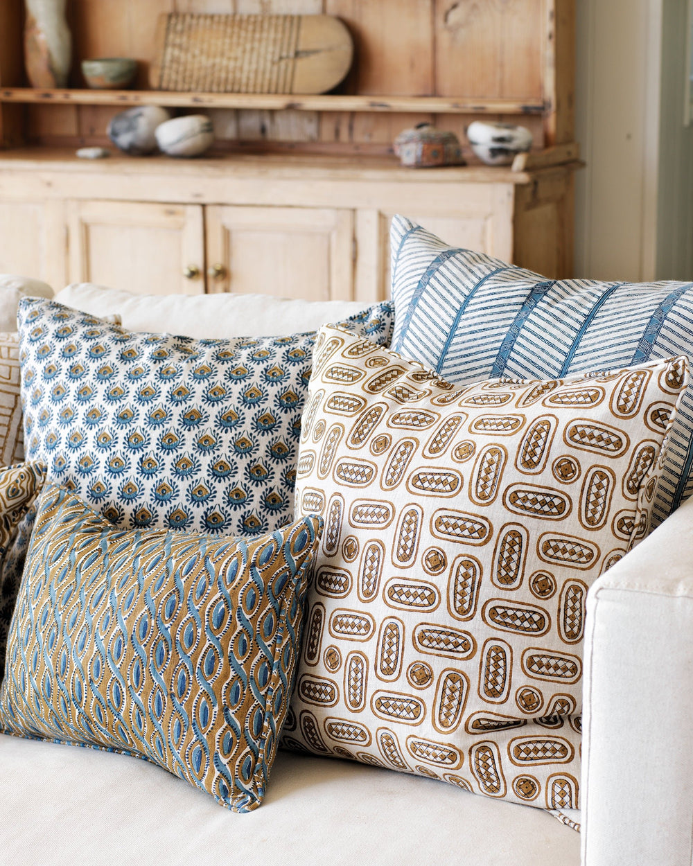 Lyon Tobacco Pillowcase in - Cushions - Walter G Australia
