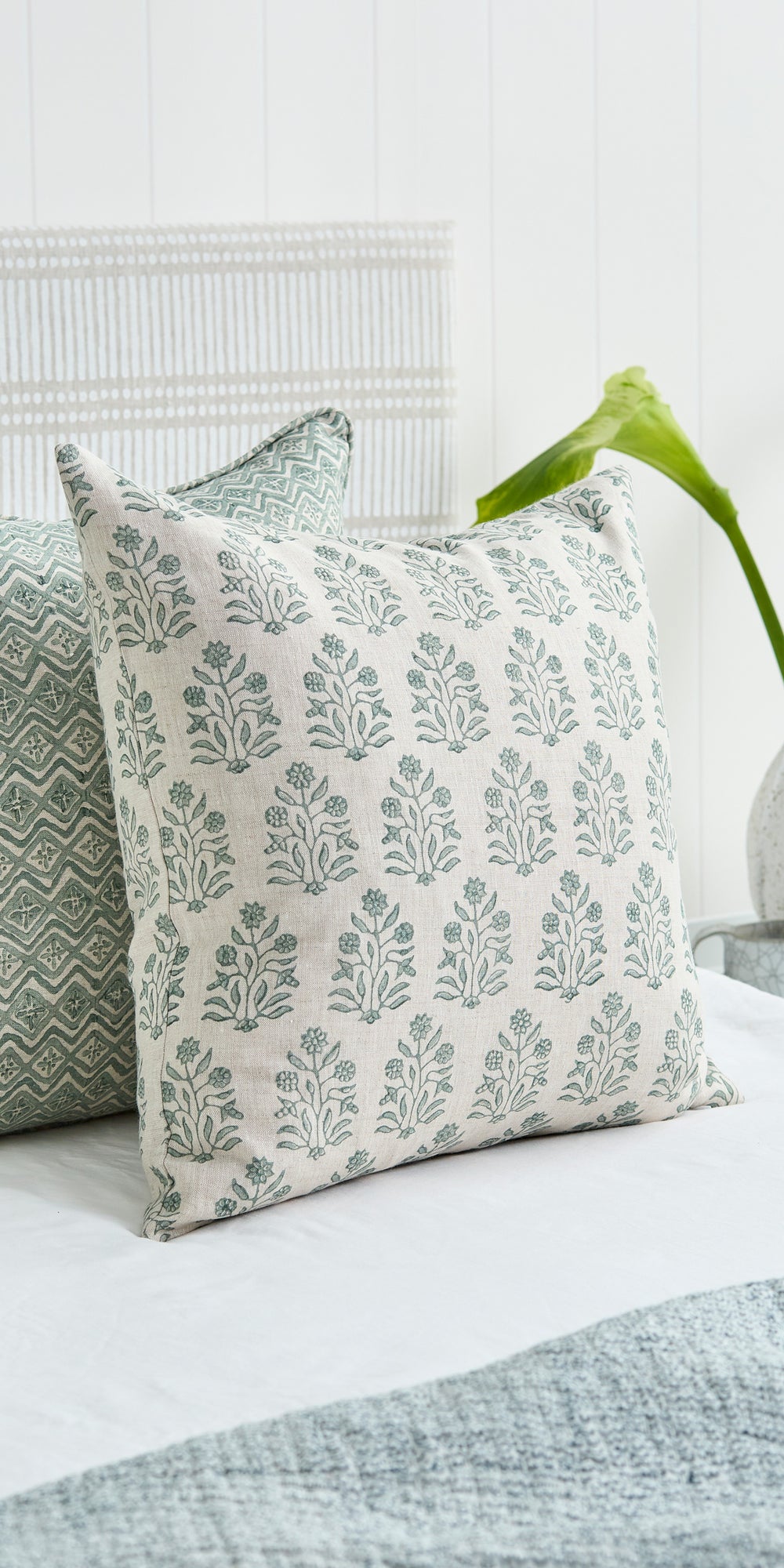 Amer Celadon Pillowcase in - Cushions - Walter G Australia