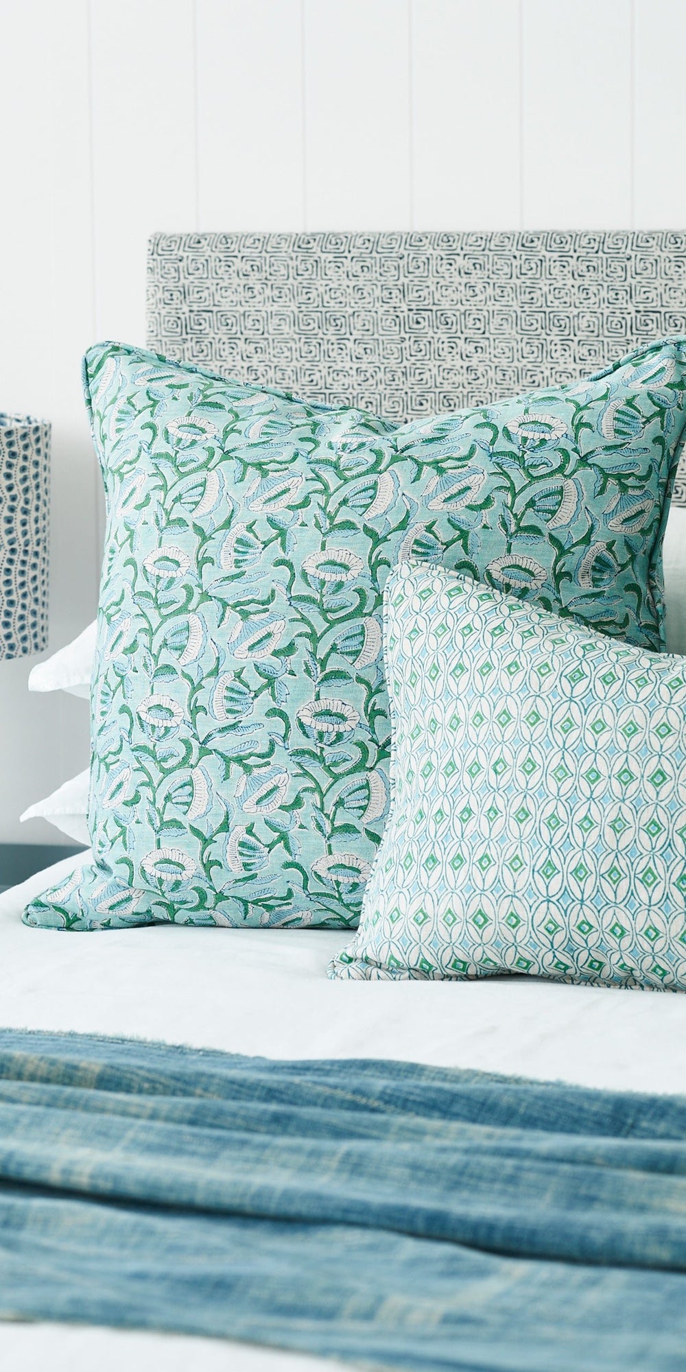 Marbella Emerald Pillowcase in - Cushions - Walter G Australia