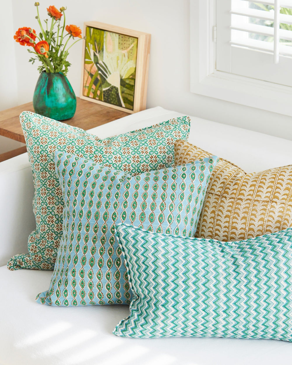 Sochi Emerald Pillowcase in - Cushions - Walter G Australia