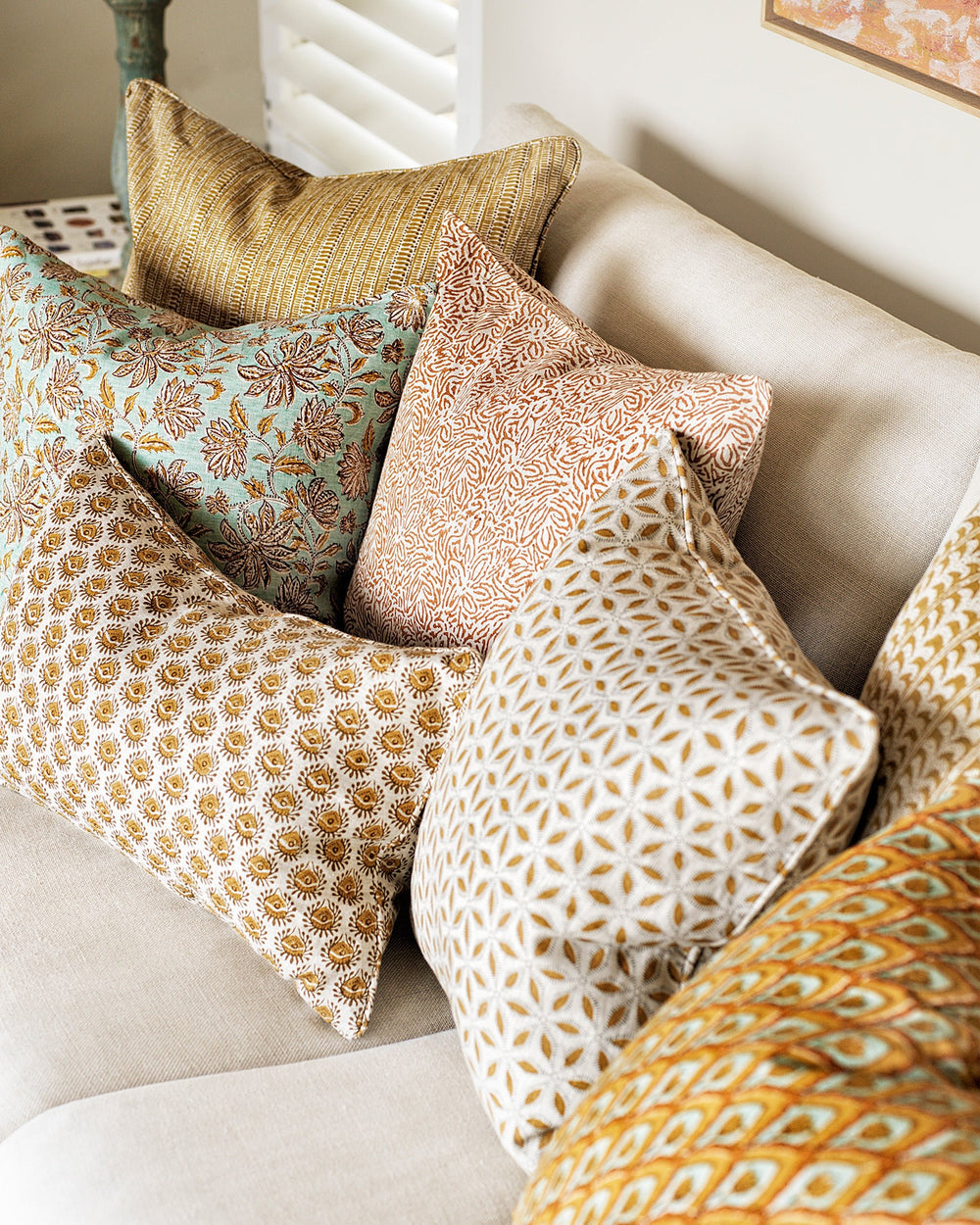 Lyon Saffron Pillowcase in - Cushions - Walter G Australia