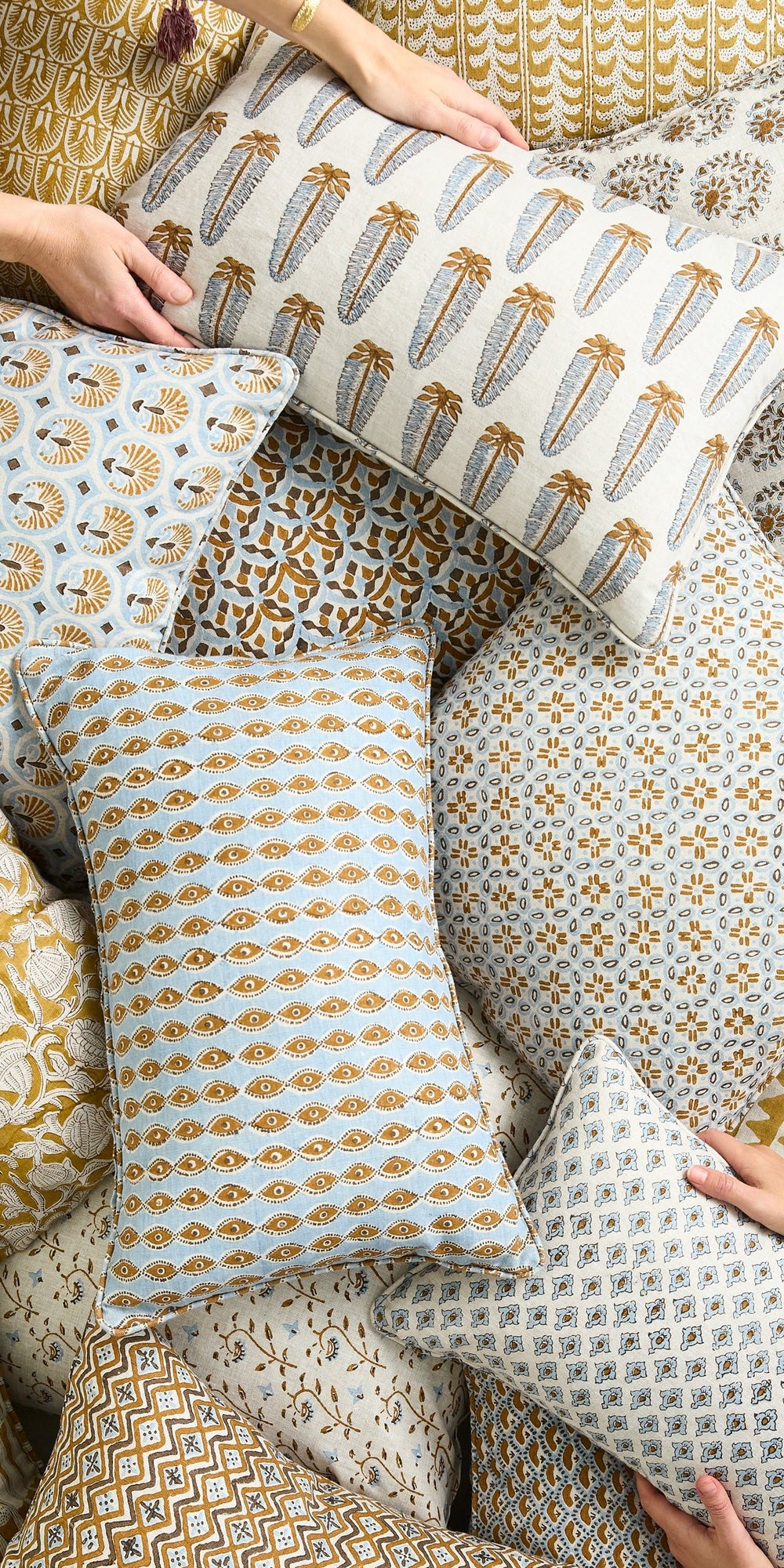 Marbella Saffron Pillowcase in - Cushions - Walter G Australia