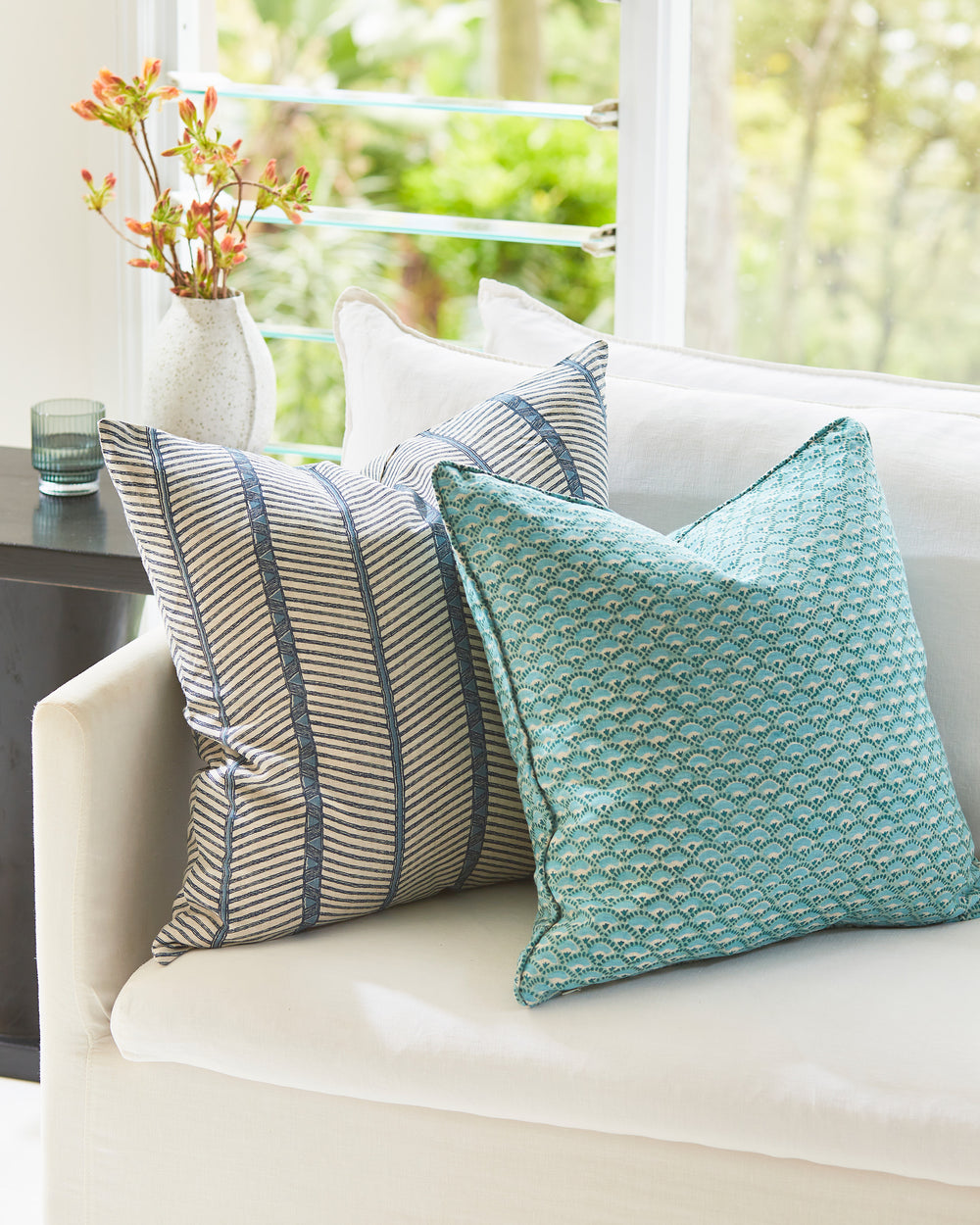 Zanzibar Azure Pillowcase in - Cushions - Walter G Australia