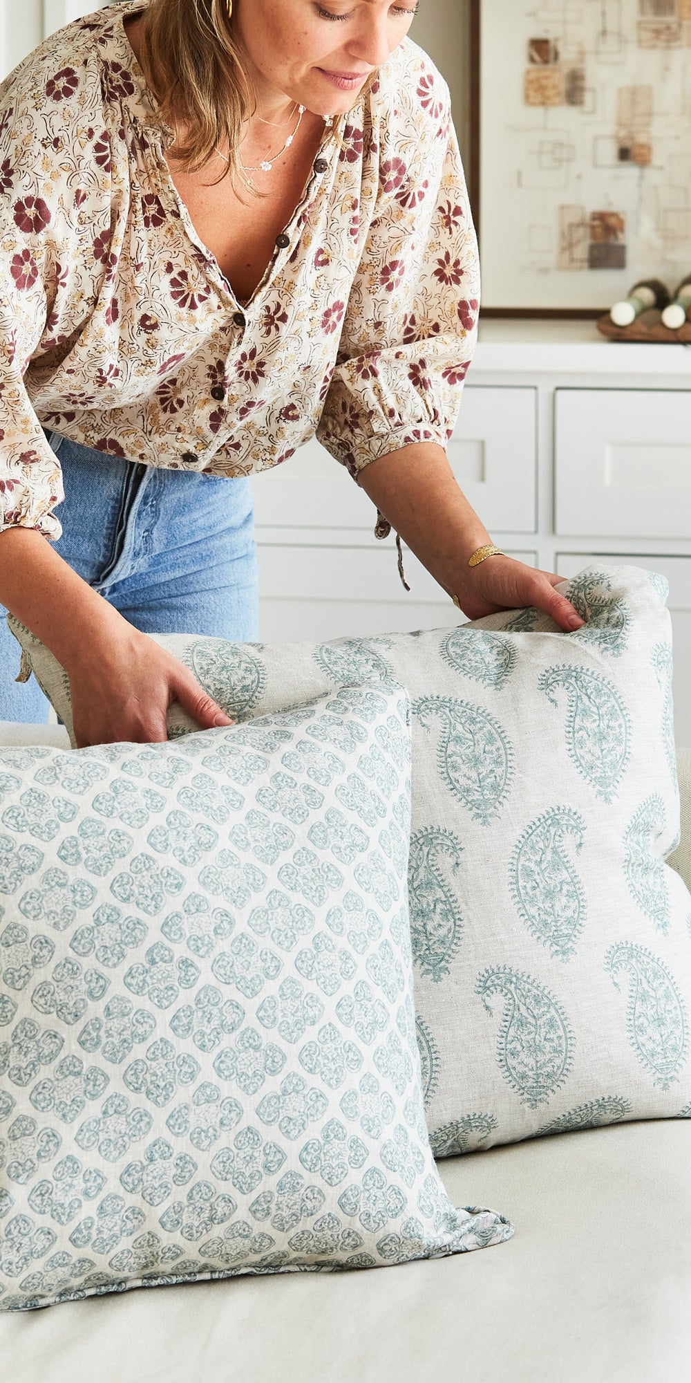 Shanghai Celadon Pillowcase in - Cushions - Walter G Australia