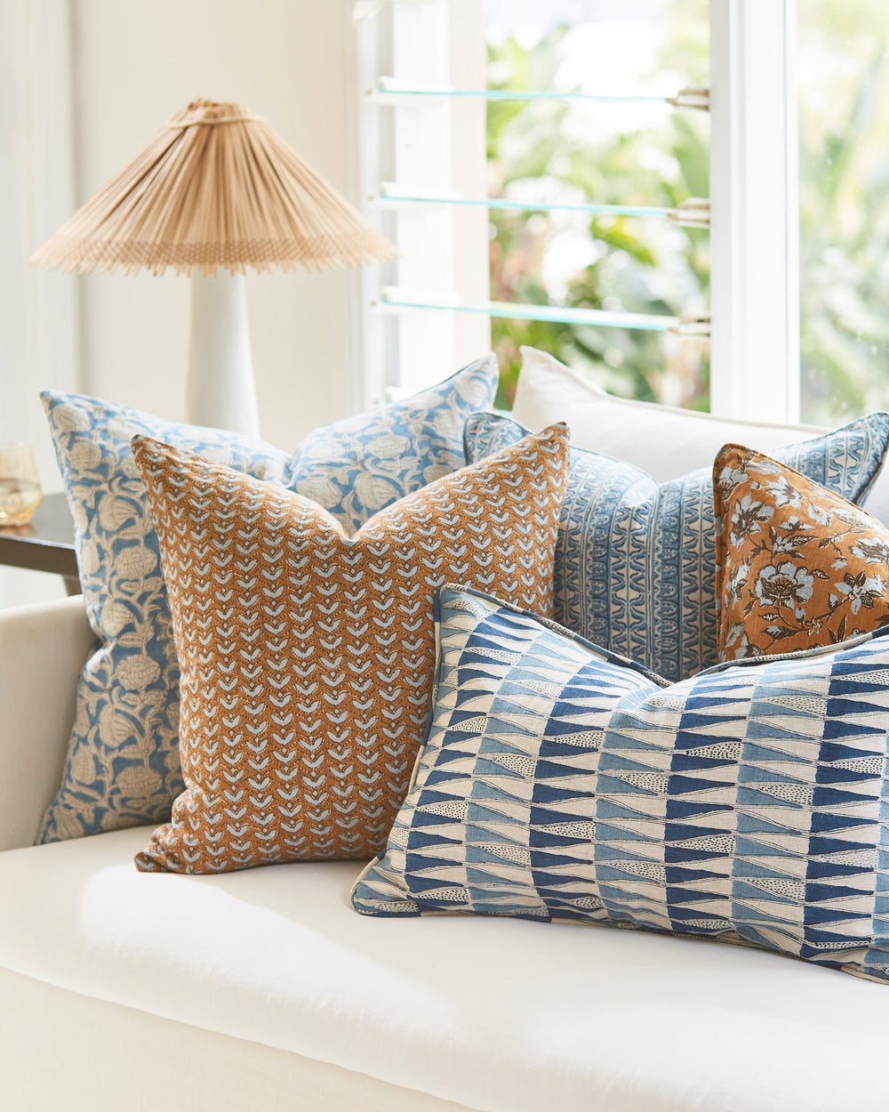 Marbella Azure Pillowcase in - Cushions - Walter G Australia
