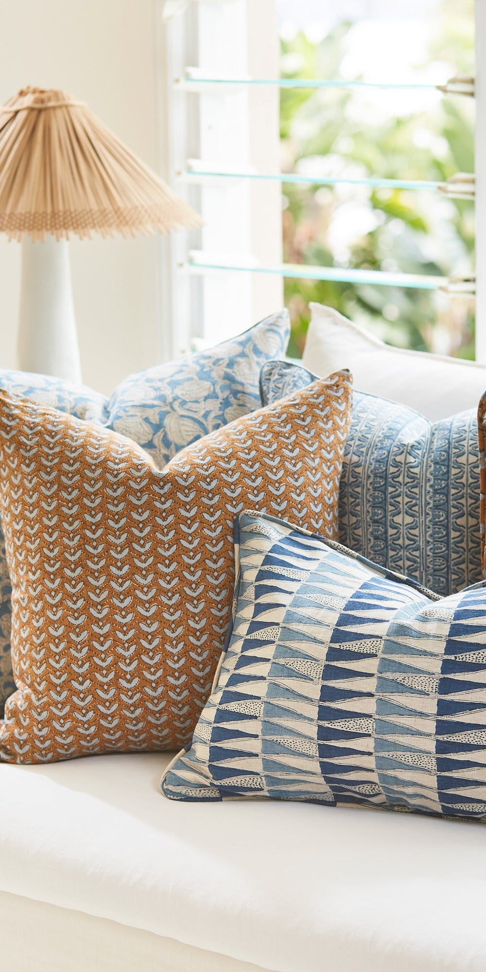 Tangier Denim Pillowcase in - Cushions - Walter G Australia