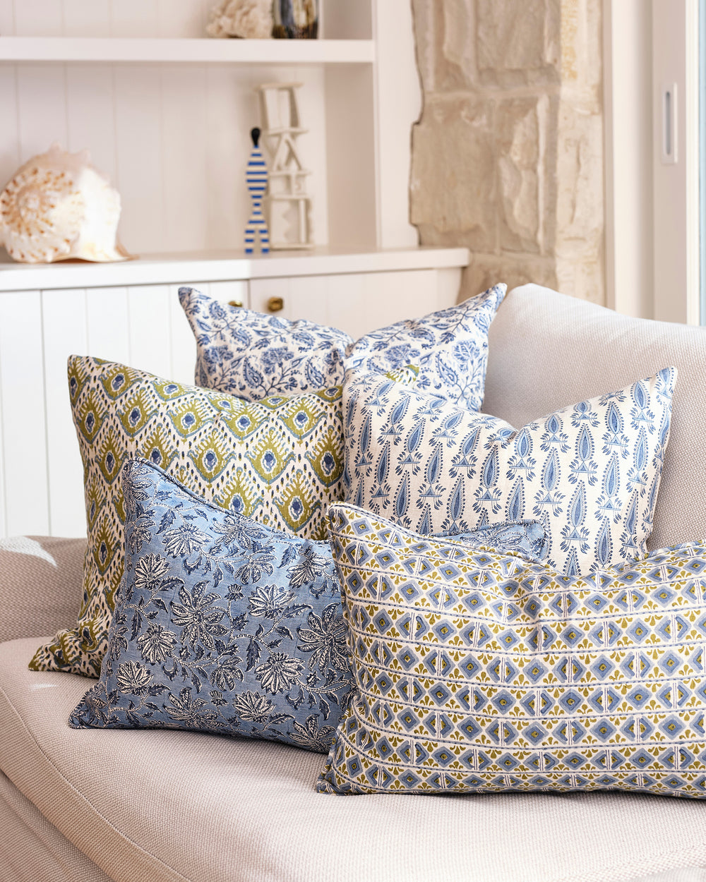 Tashkent Moss Azure Pillow