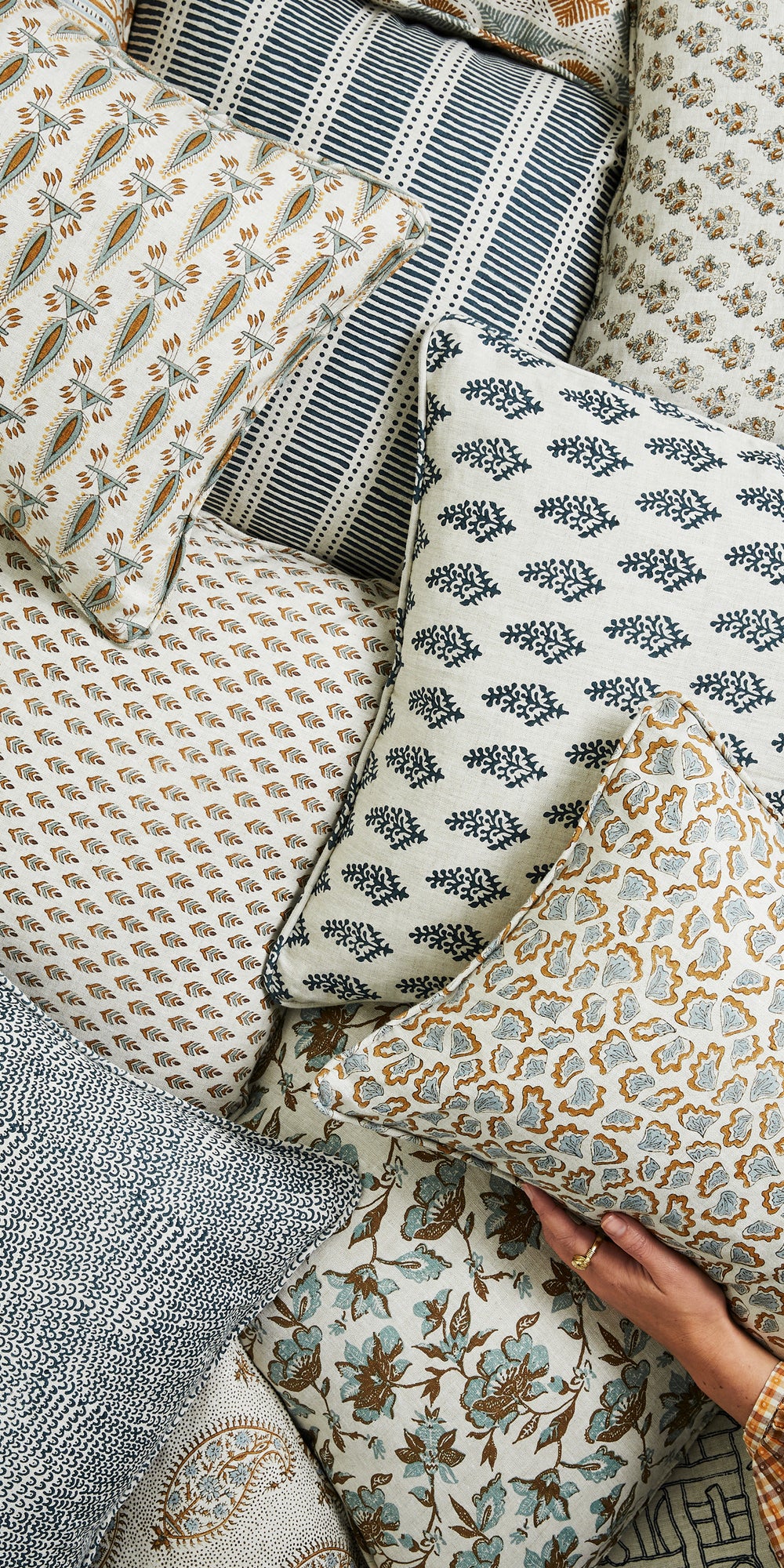 Matches Indian Teal Pillowcase in - Cushions - Walter G Australia