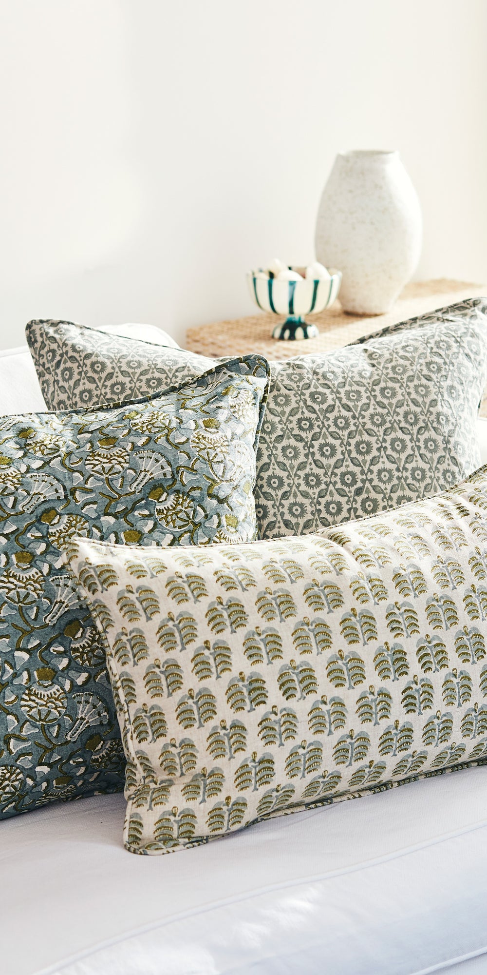Hera Celadon Moss Pillowcase