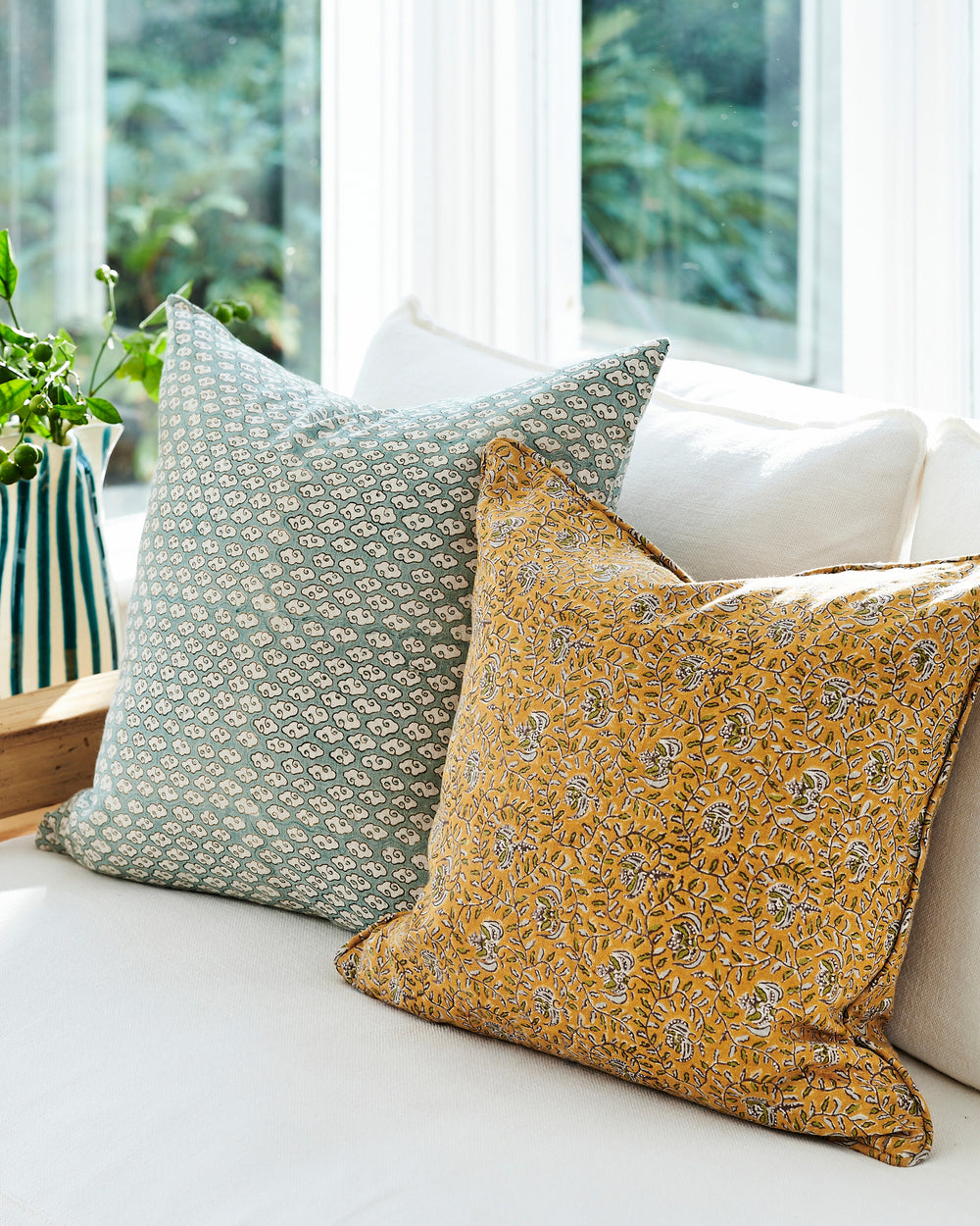 Kumo Oak Celadon Pillowcase in - Cushions - Walter G Australia