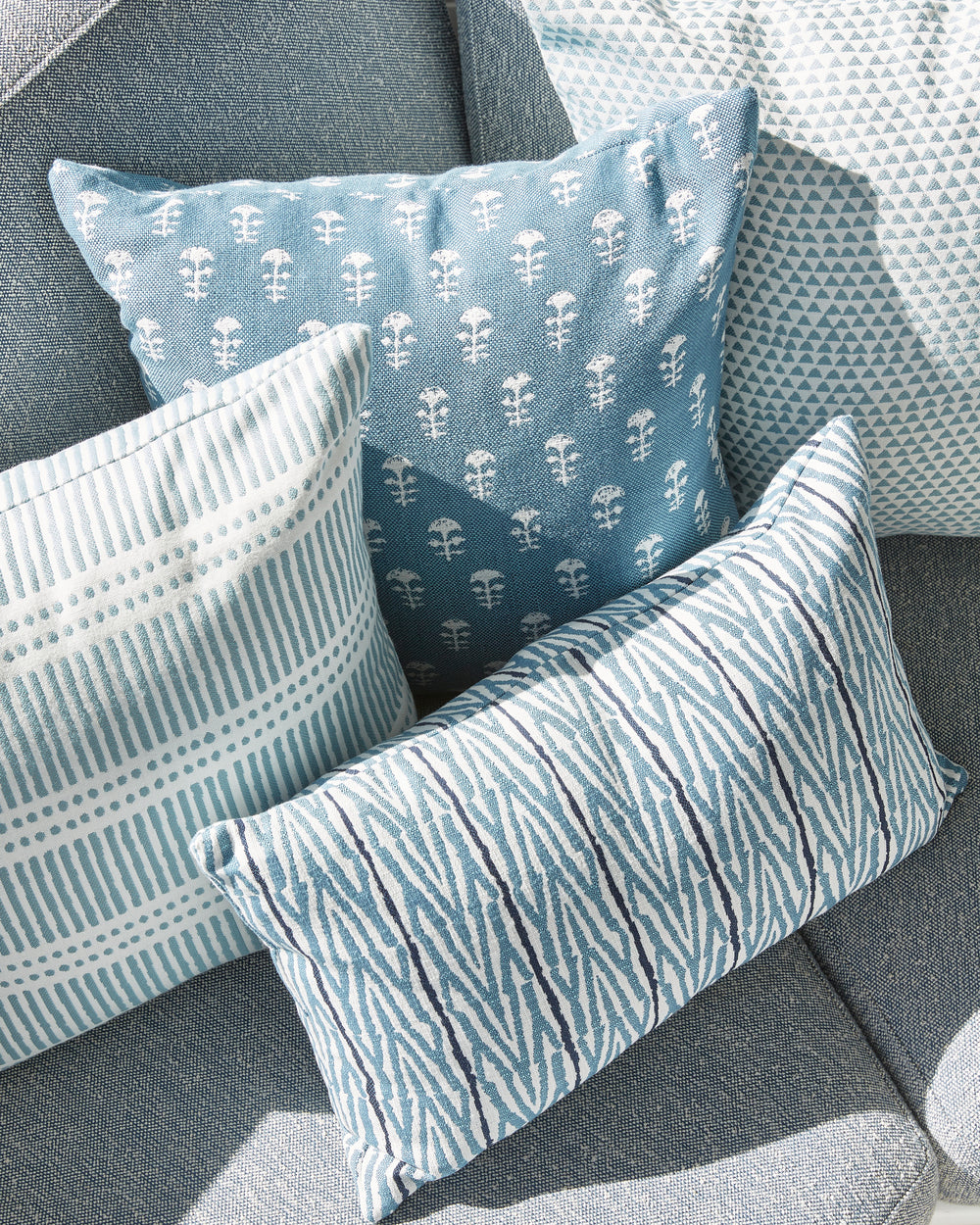 Fuji Sky Blue Outdoor Pillowcase