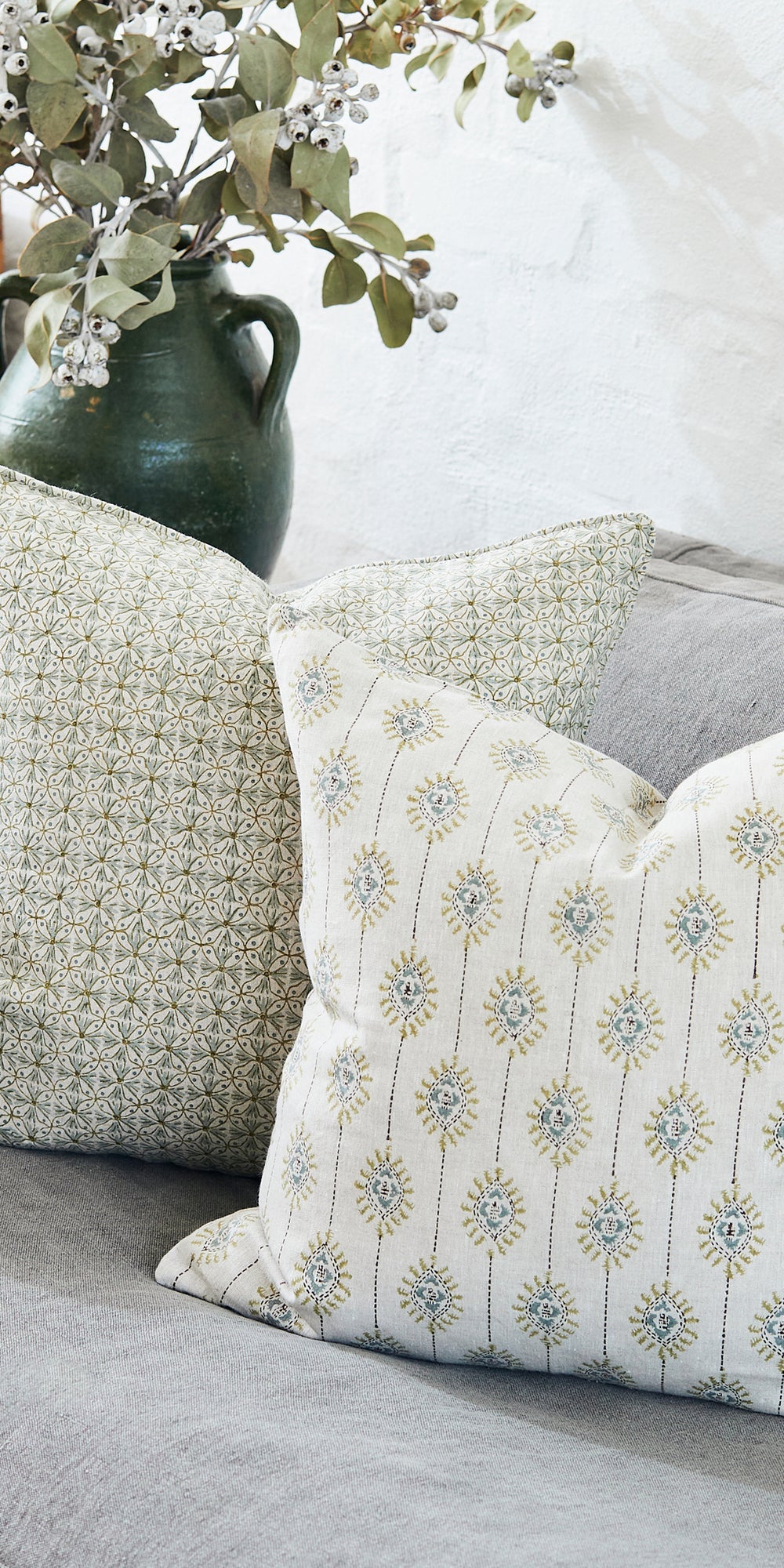 Bombay Celadon Moss Pillowcase in - Cushions - Walter G Australia