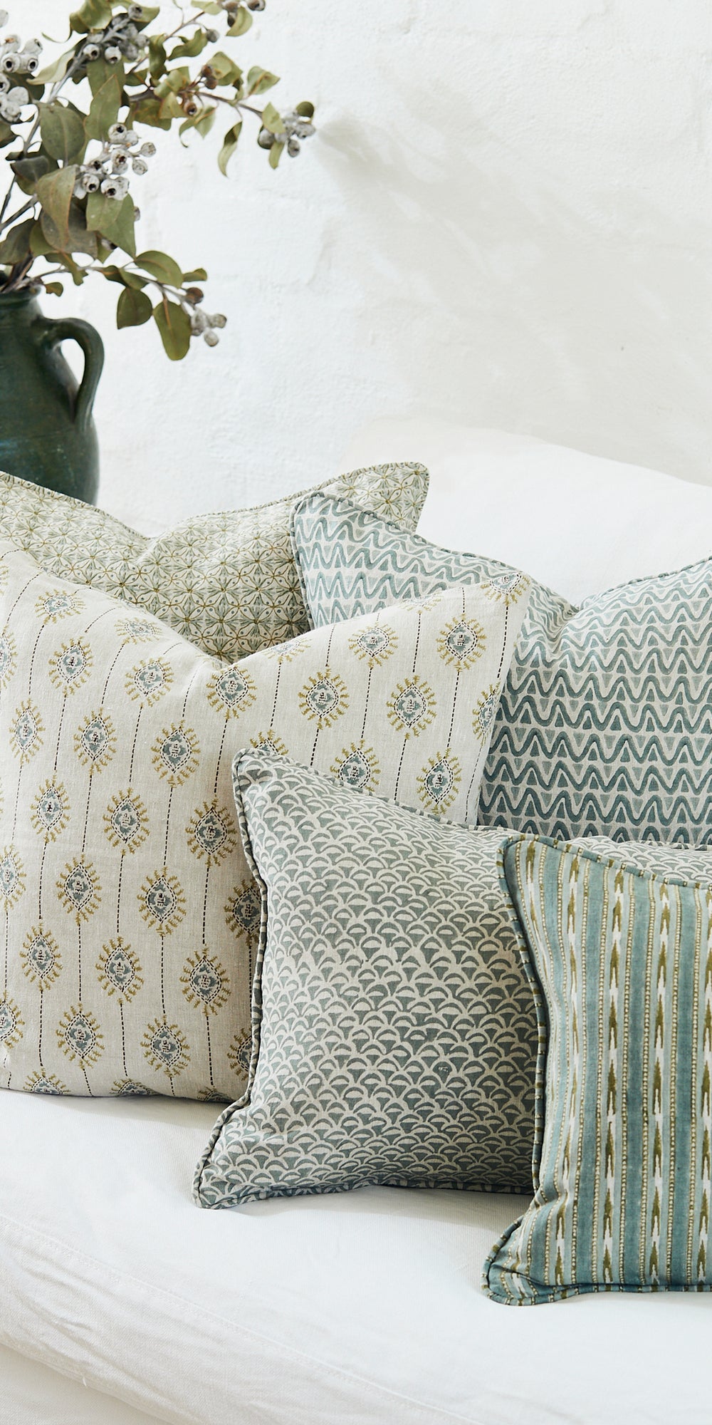 Moro Celadon Pillowcase in - Cushions - Walter G Australia