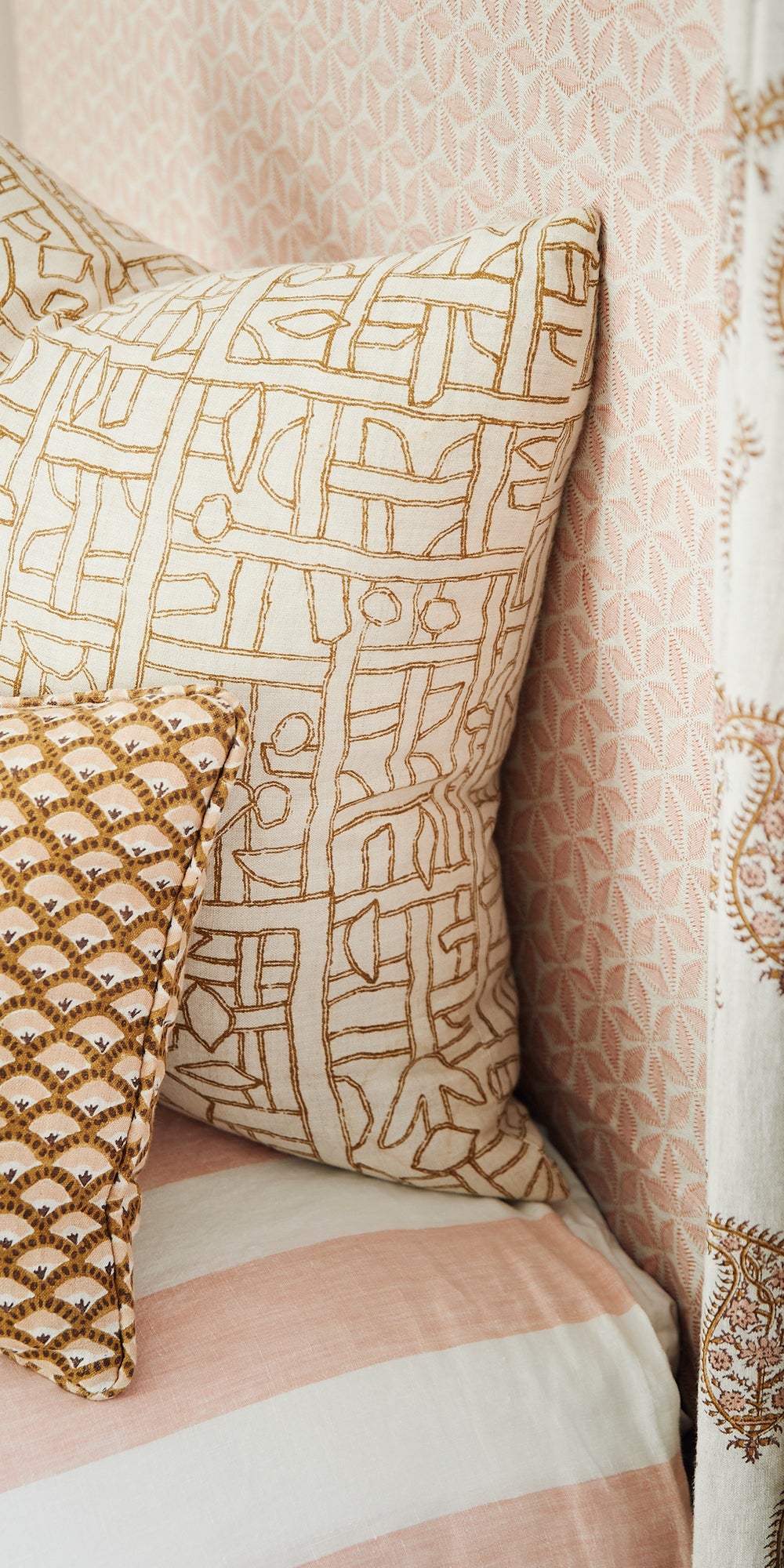 Naples Saffron Pillowcase in - Cushions - Walter G Australia