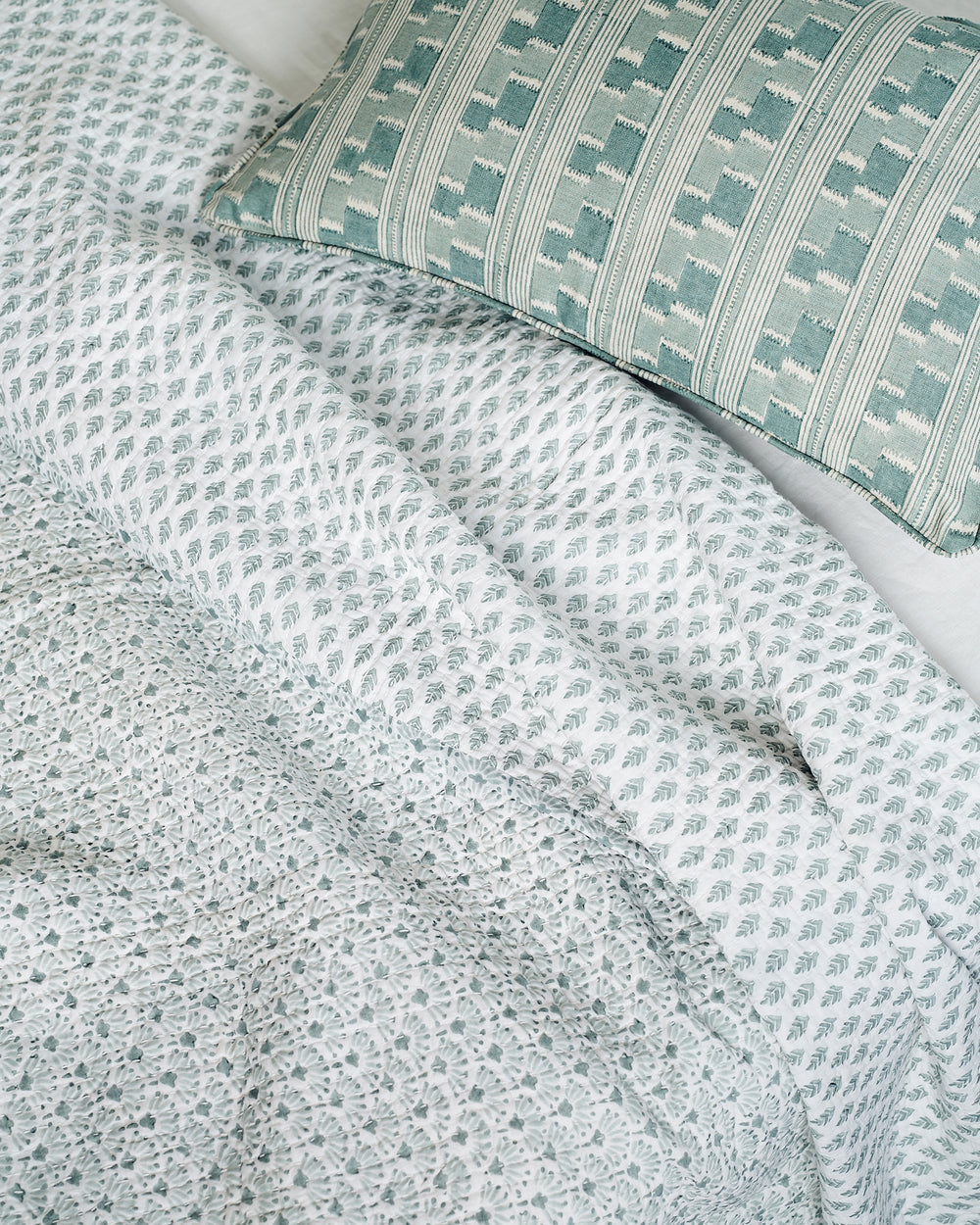 Chowk Celadon Pillowcase in - Cushions - Walter G Australia