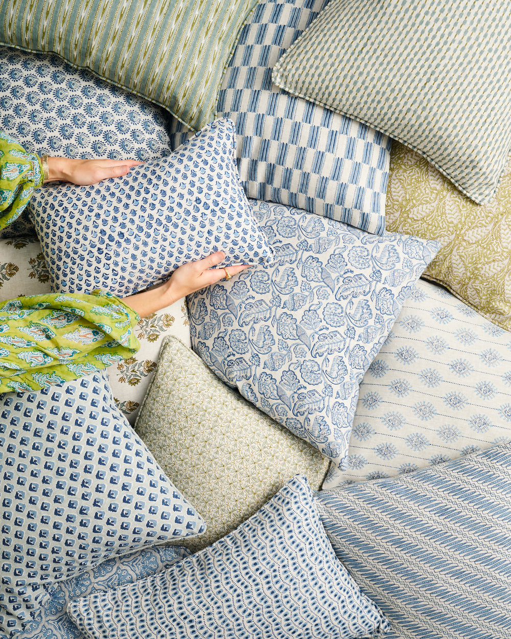 Girona Celadon Moss Pillowcase