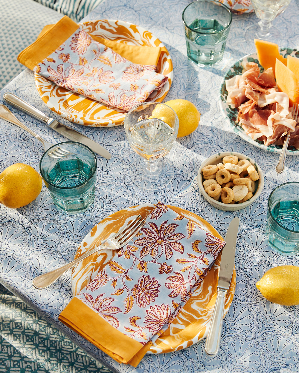 St Tropez Azure Tablecloth