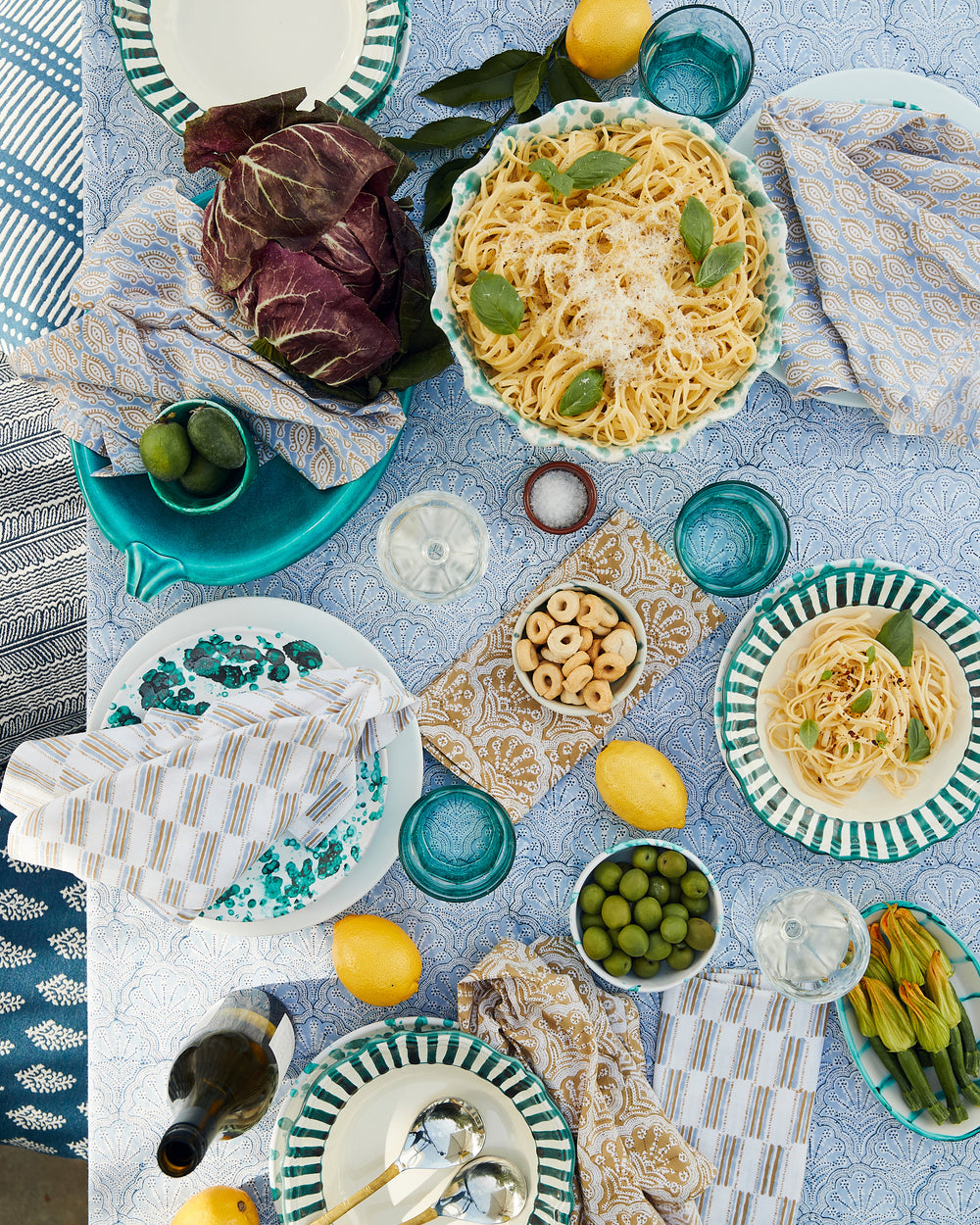 St Tropez Azure Tablecloth