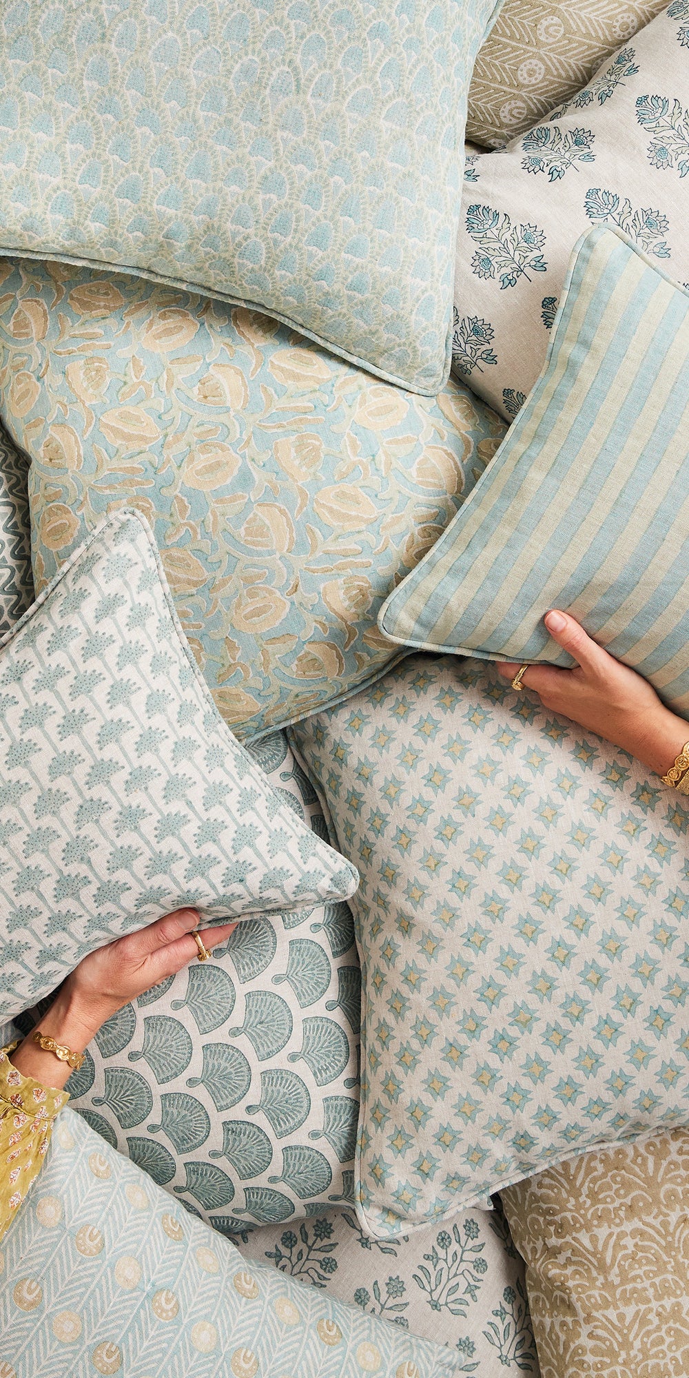 Menorca Celadon Pillowcase in - Cushions - Walter G Australia