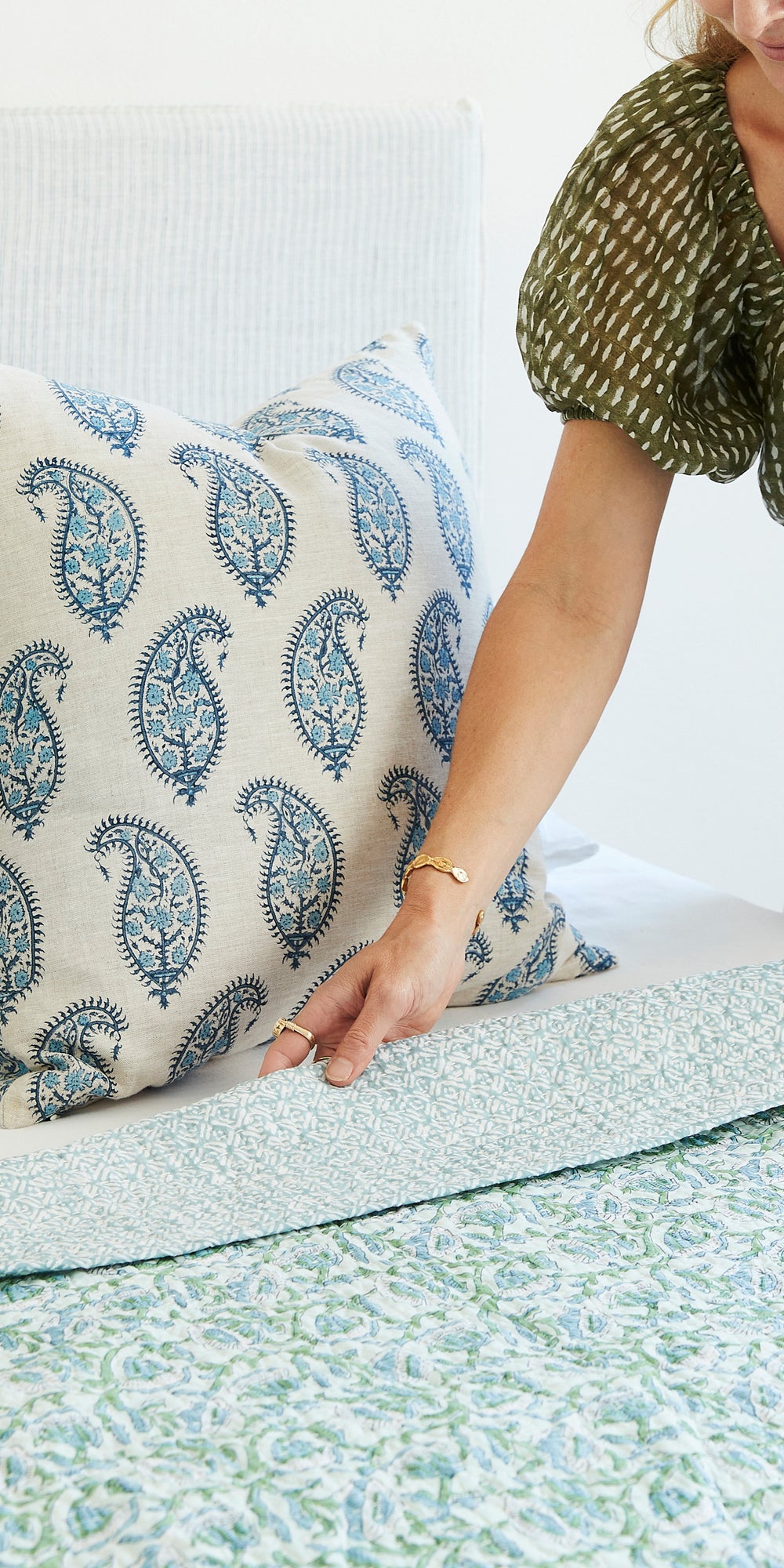 Paisley Riviera Pillowcase in - Cushions - Walter G Australia