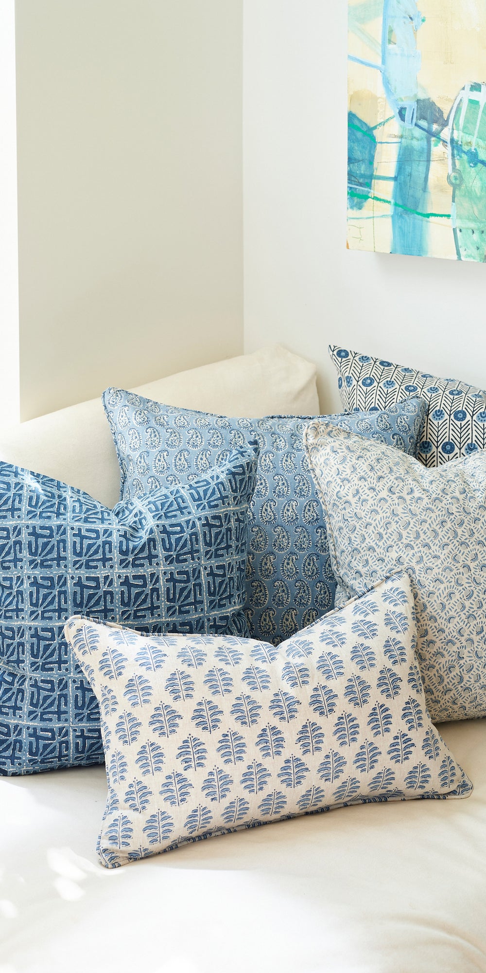 Alcaufar Denim Pillowcase in - Cushions - Walter G Australia