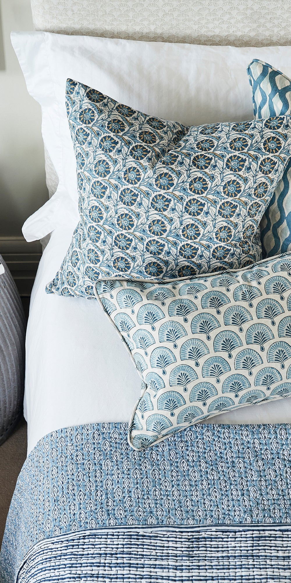 Istanbul Fresh Azure Pillowcase in - Cushions - Walter G Australia
