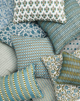 Ampelas Lagoon linen cushion 35x55cm