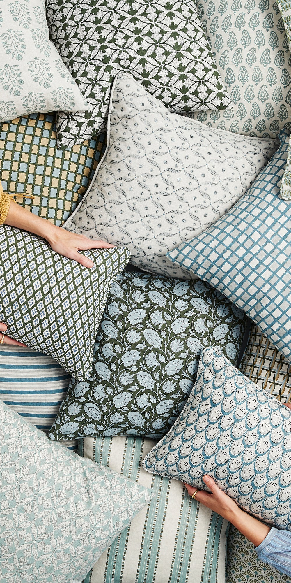 Madhavi Celadon Pillowcase in - Cushions - Walter G Australia
