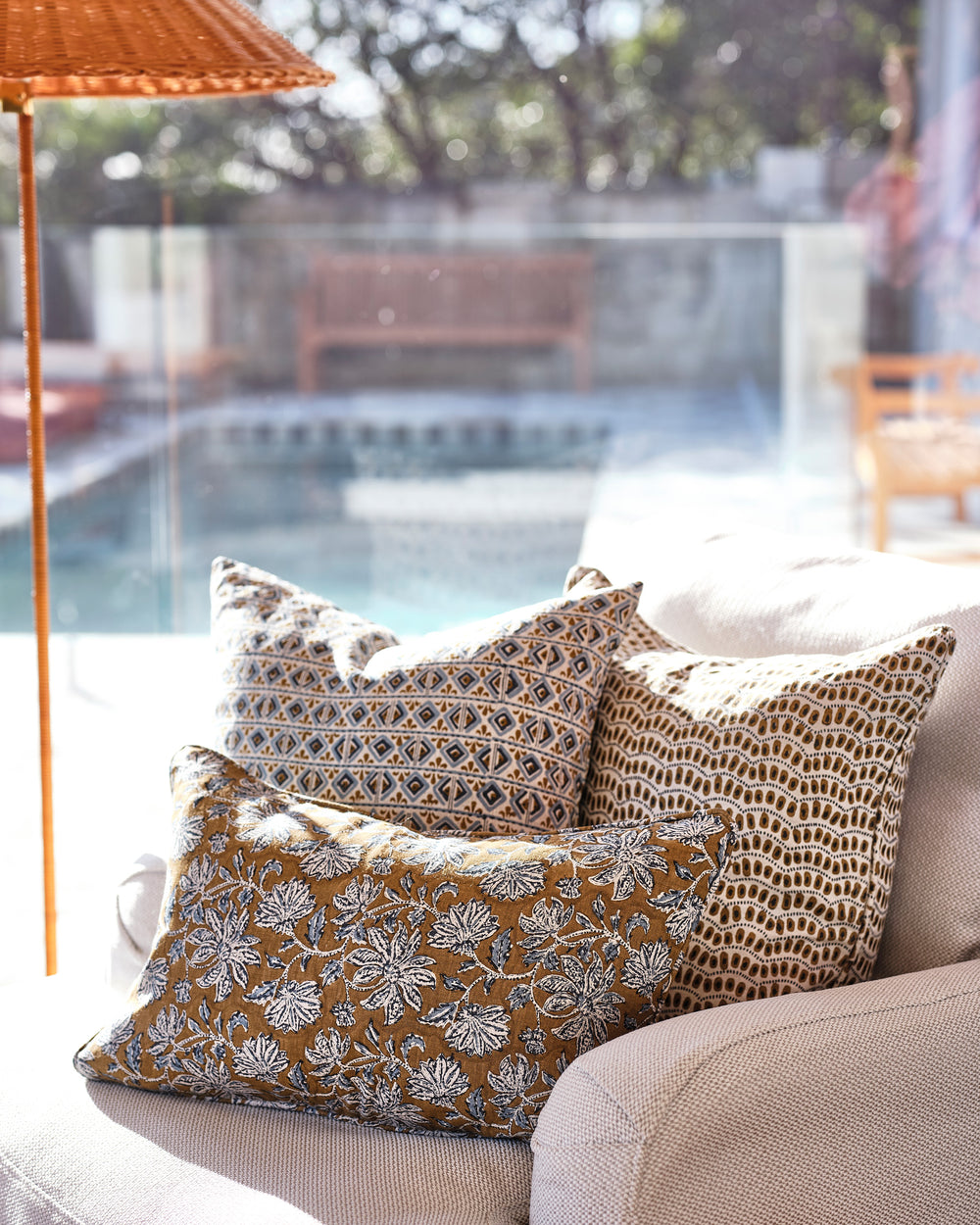 Uluwatu Tobacco Pillowcase in - Cushions - Walter G Australia