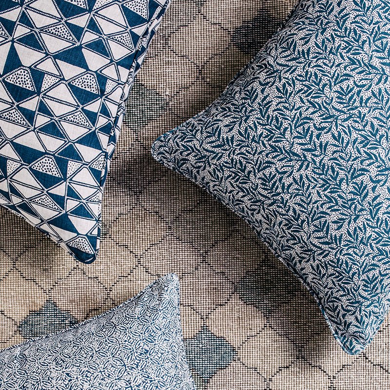 Granada Denim linen cushion 50x50cm in - Cushions - Walter G Australia