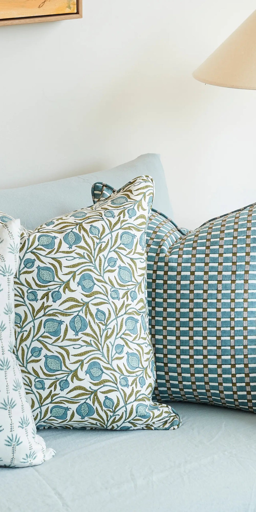 Medusa Lagoon linen cushion 55x55cm