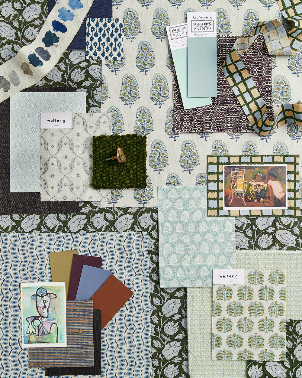 Hera Moss linen in - Fabric - Walter G Australia