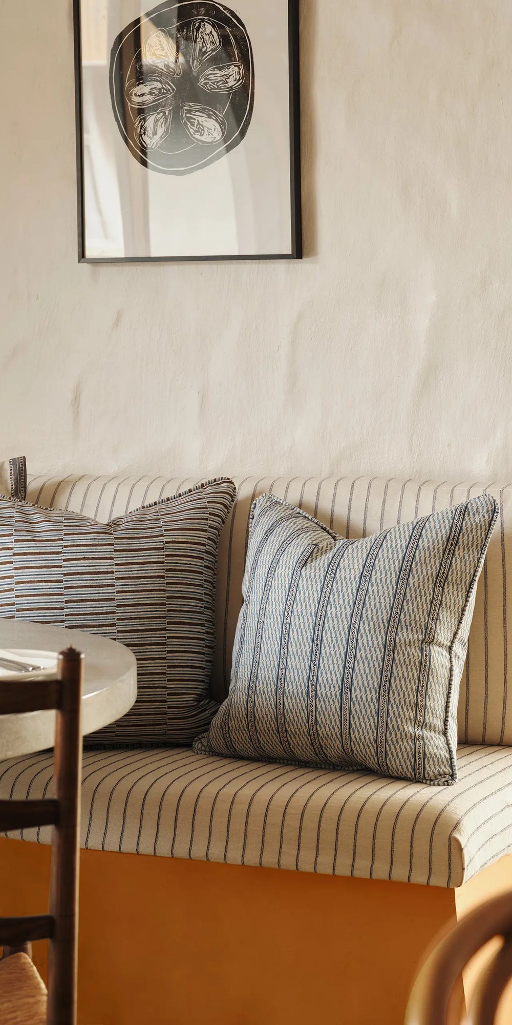 Portofino Cocoa linen cushion 50x50cm