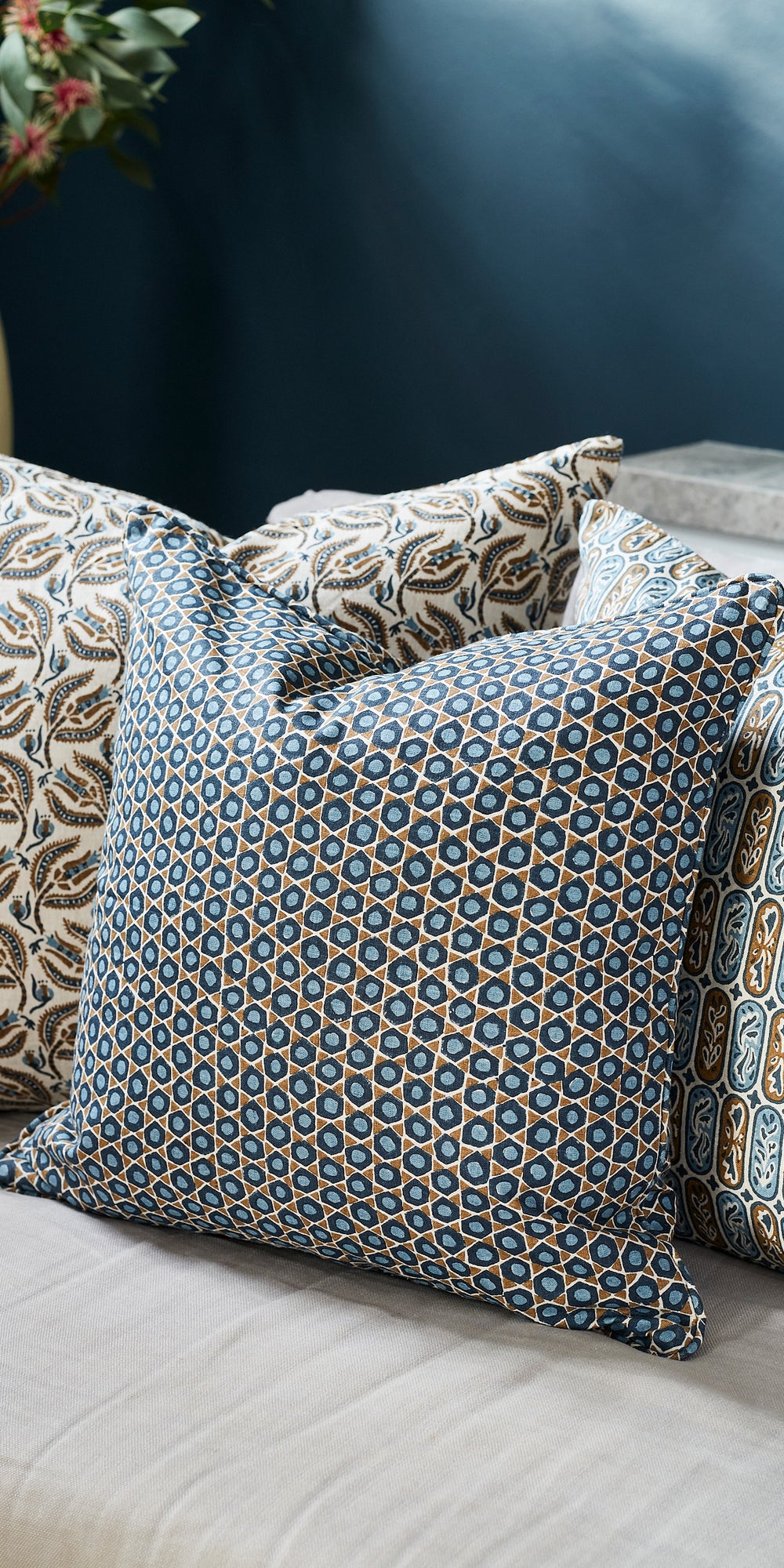 Broccato Tobacco Pillowcase in - Cushions - Walter G Australia