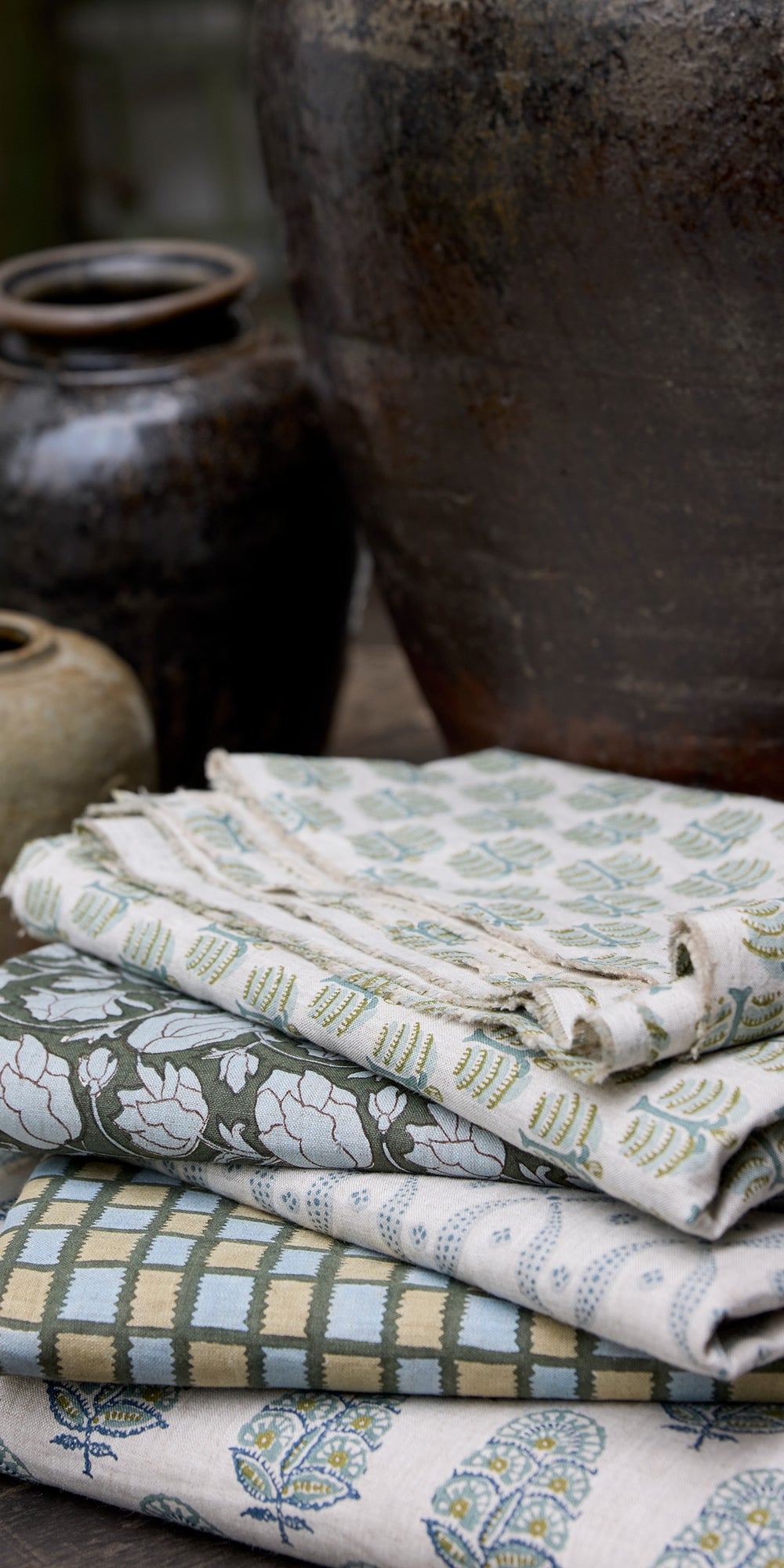Lahore Thyme linen in - Fabric - Walter G Australia