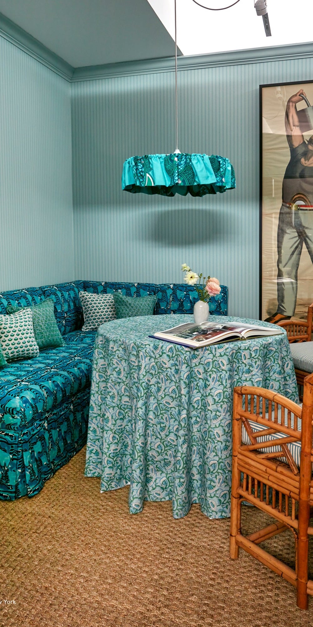 Cadiz Emerald Linen in - Fabric - Walter G Australia