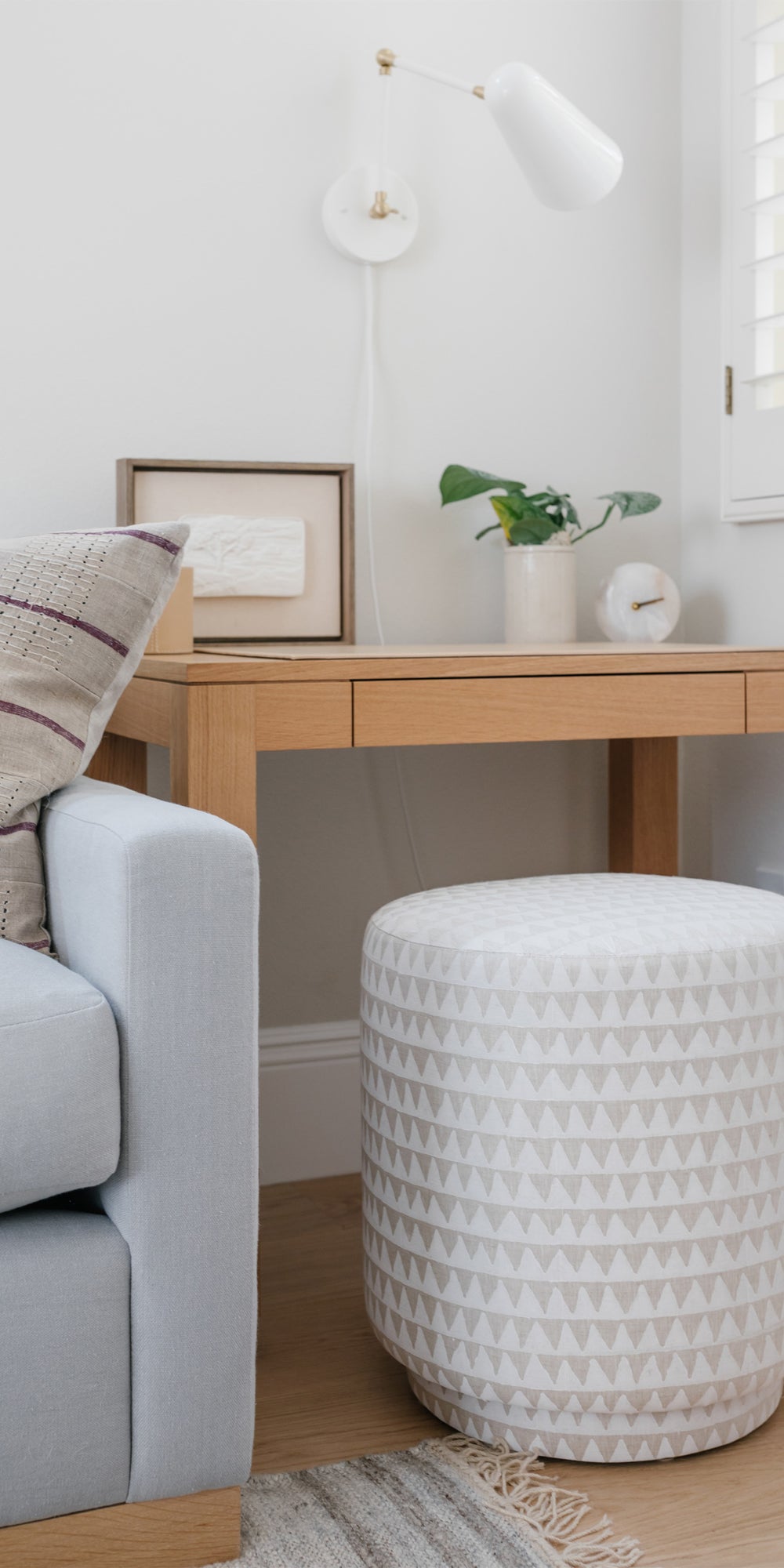 Pyramids Chalk Linen in - Fabric - Walter G Australia