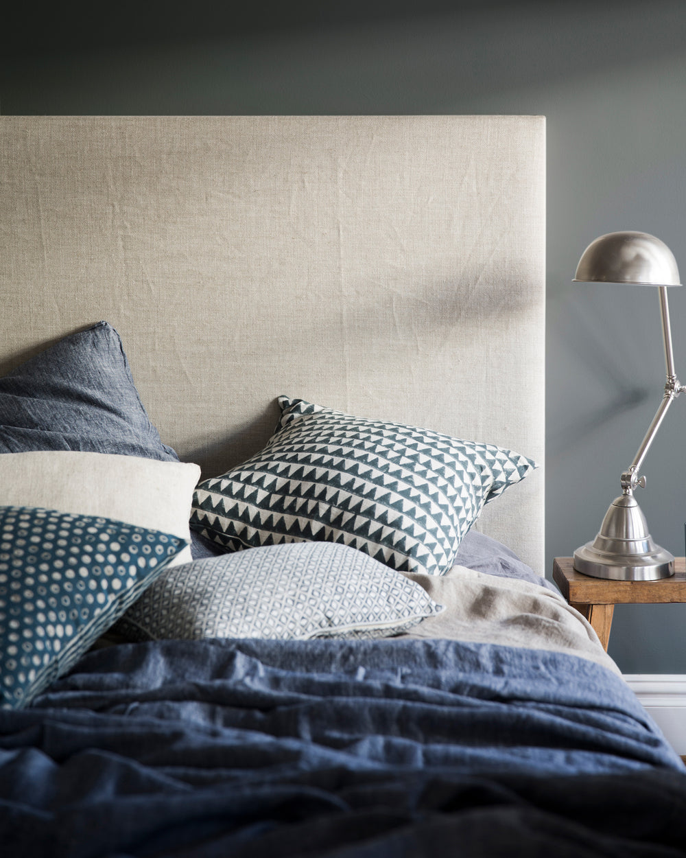 Pyramids Slate Pillowcase in - Cushions - Walter G Australia
