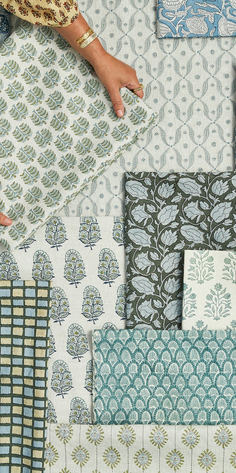 Zardosi Celadon linen in - Fabric - Walter G Australia