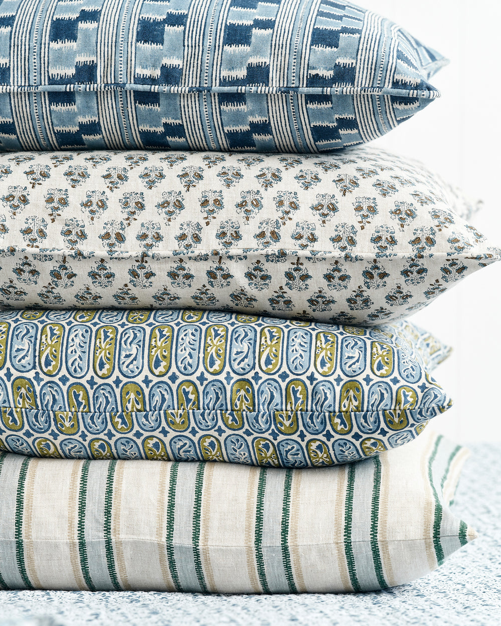 Carezza Moss Azure Pillowcase
