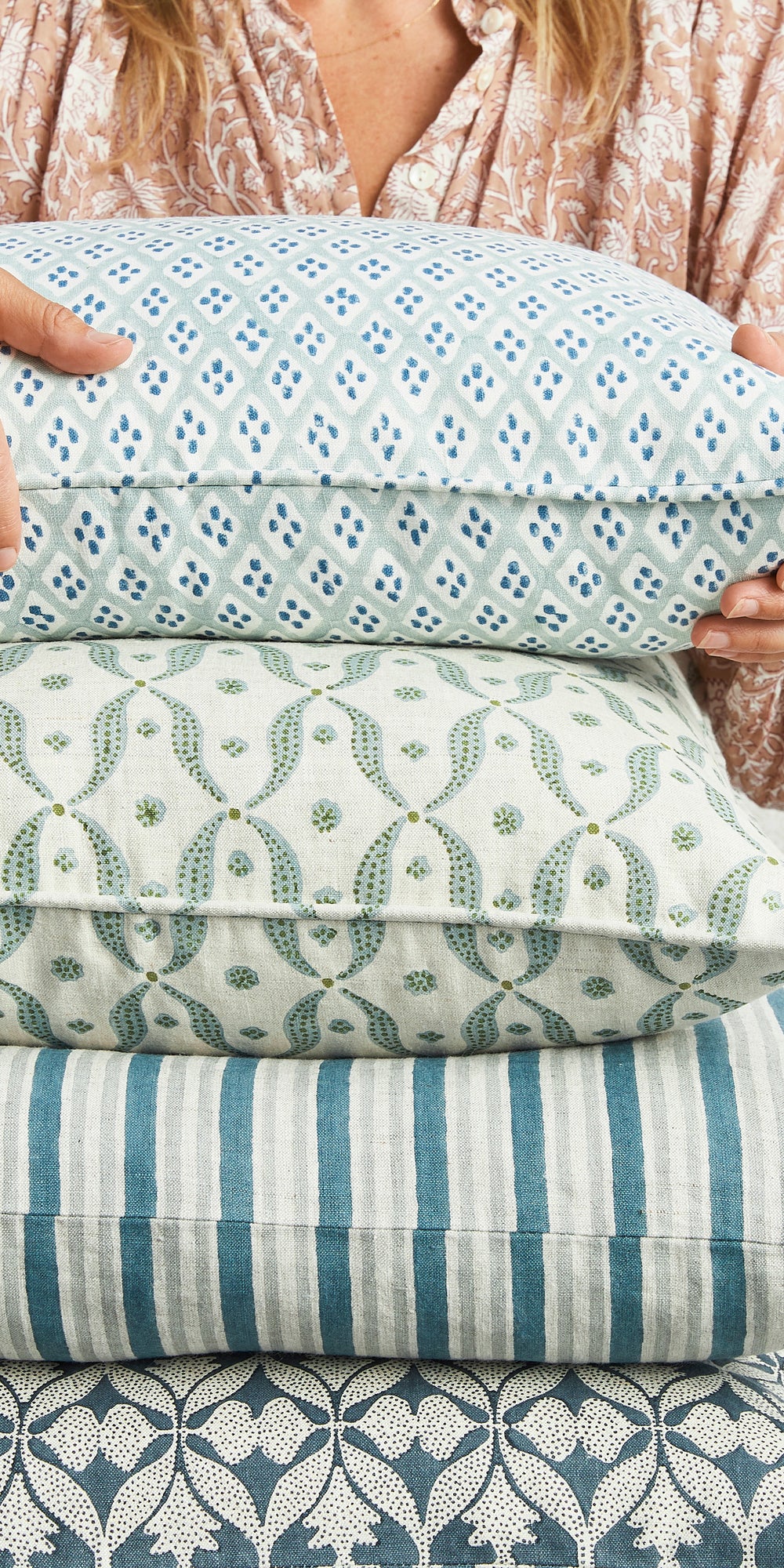 Genoa Celadon Moss Pillowcase in - Cushions - Walter G Australia